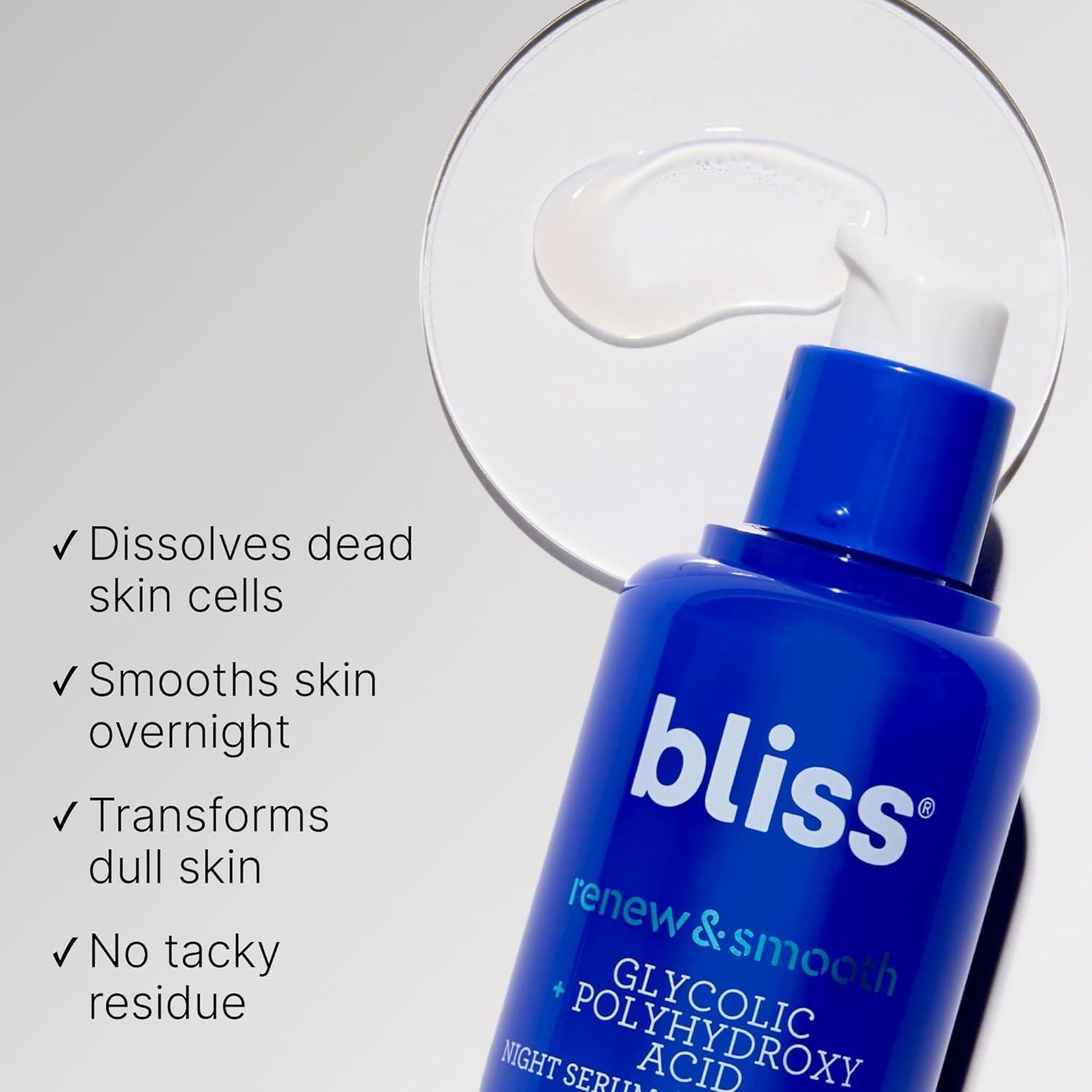 Suero Nocturno Bliss Renovar y Suavizar 28g Exfoliante
