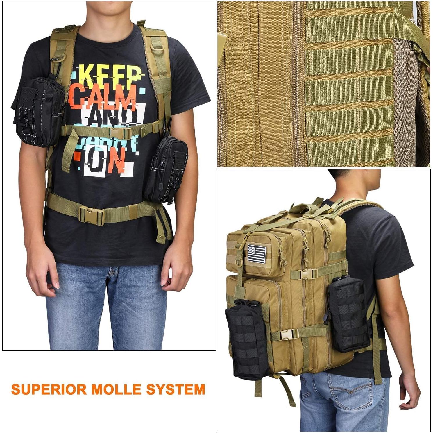 Mochila Táctica Militar Prospo 40L Molle para Supervivencia