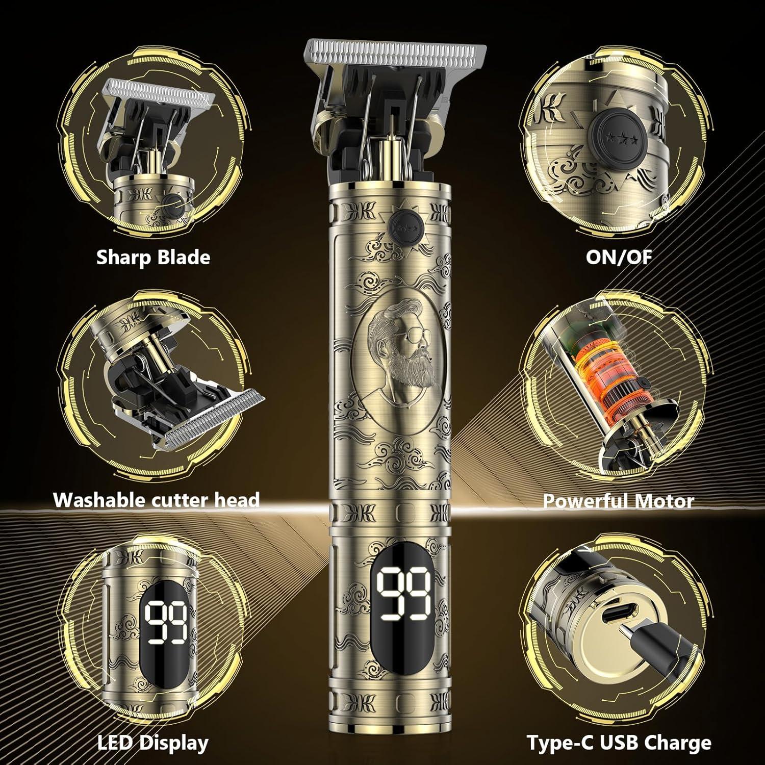 Cortadora de Cabello Solati JY-D001 Inalámbrica con LCD