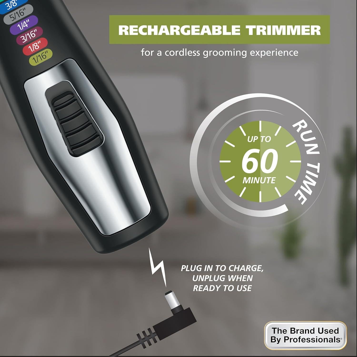 Cortadora Wahl Color Pro Inalámbrica 3025945 80 min de uso