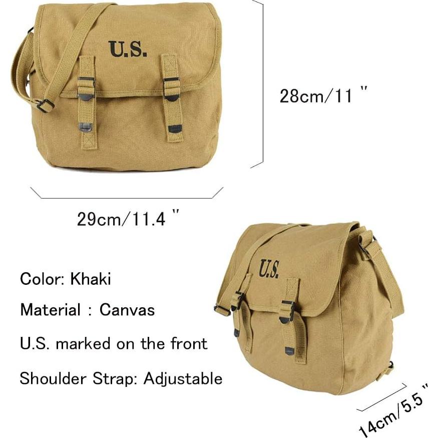 Bolsa Mensajera Militar SMONT M1936 Lona Vintage 30x30x10 cm