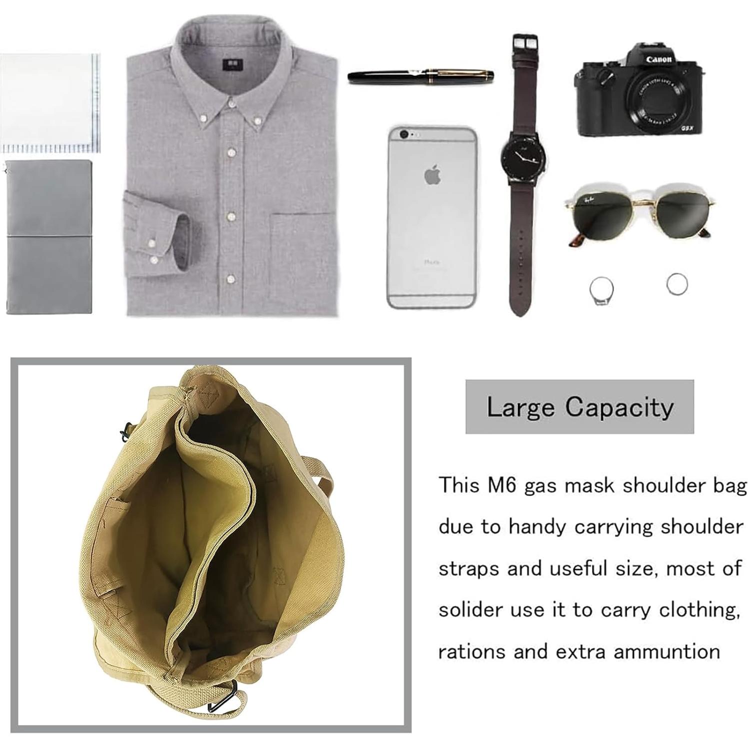 Bolsa Mensajera Militar SMONT M1936 Lona Vintage 30x30x10 cm