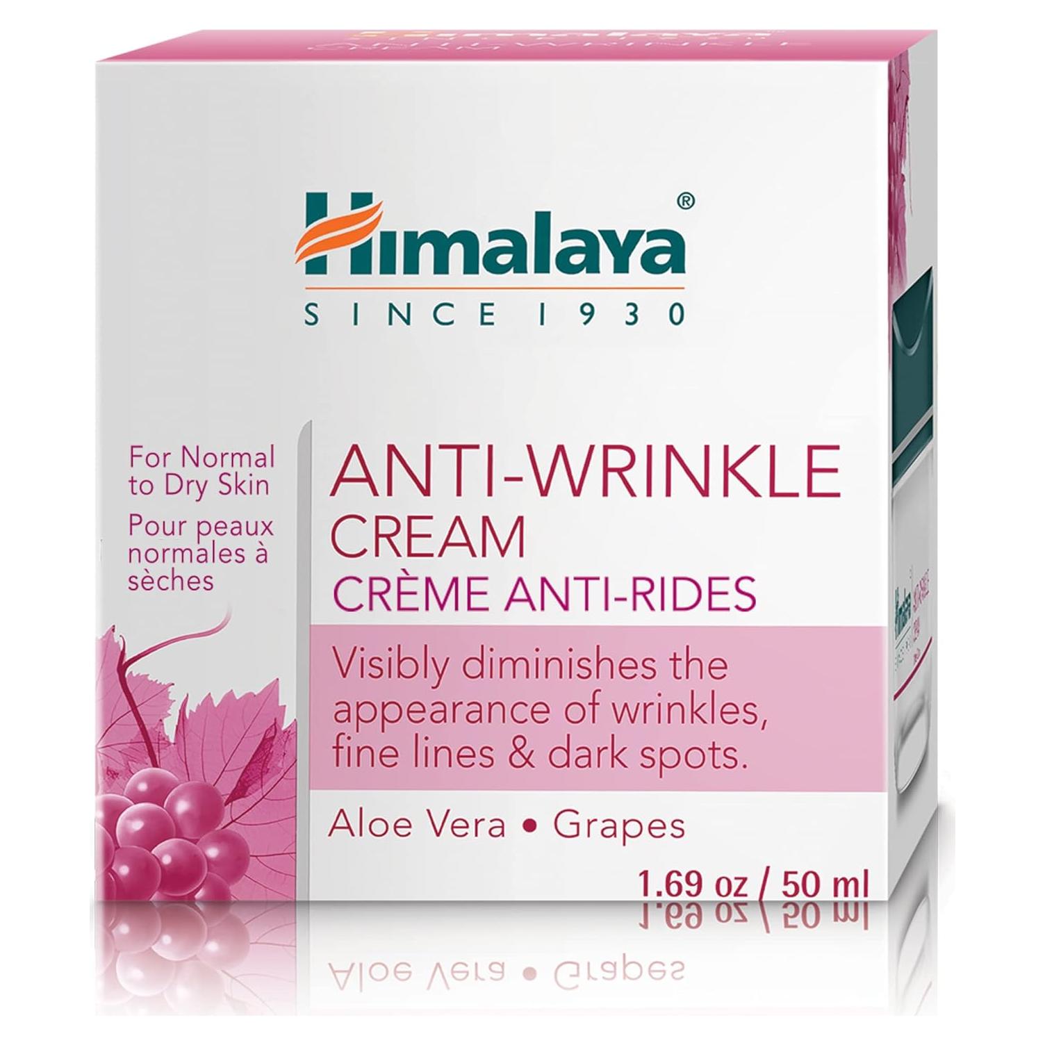 Crema Antiarrugas Himalaya 47.86 g con Aloe Vera y Uvas