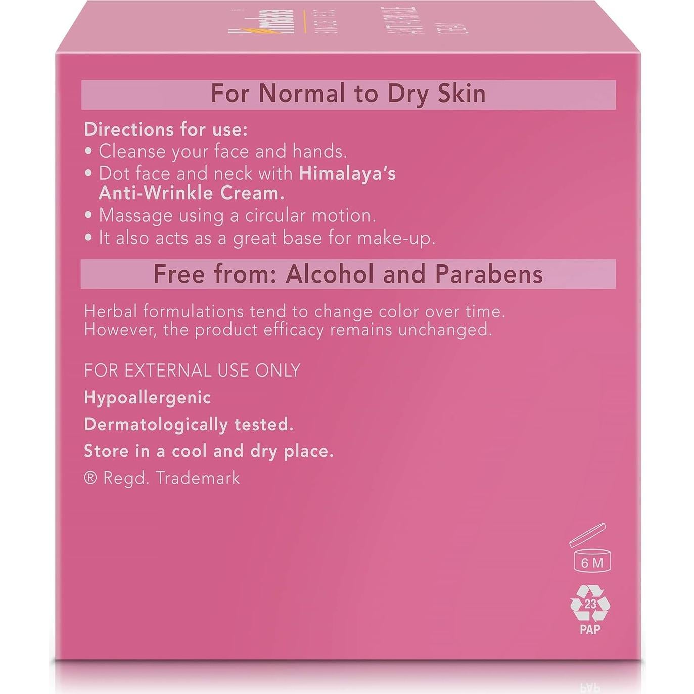 Crema Antiarrugas Himalaya 47.86 g con Aloe Vera y Uvas