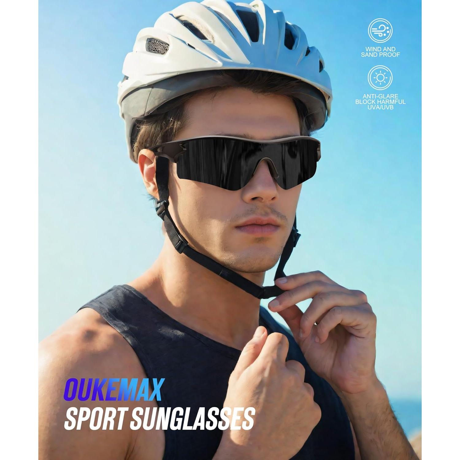 Gafas de sol polarizadas OUKEMAX para deportes y correr