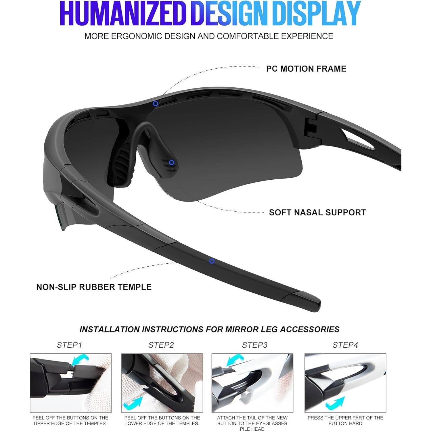 Gafas de sol OUKEMAX polarizadas para deportes y ciclismo