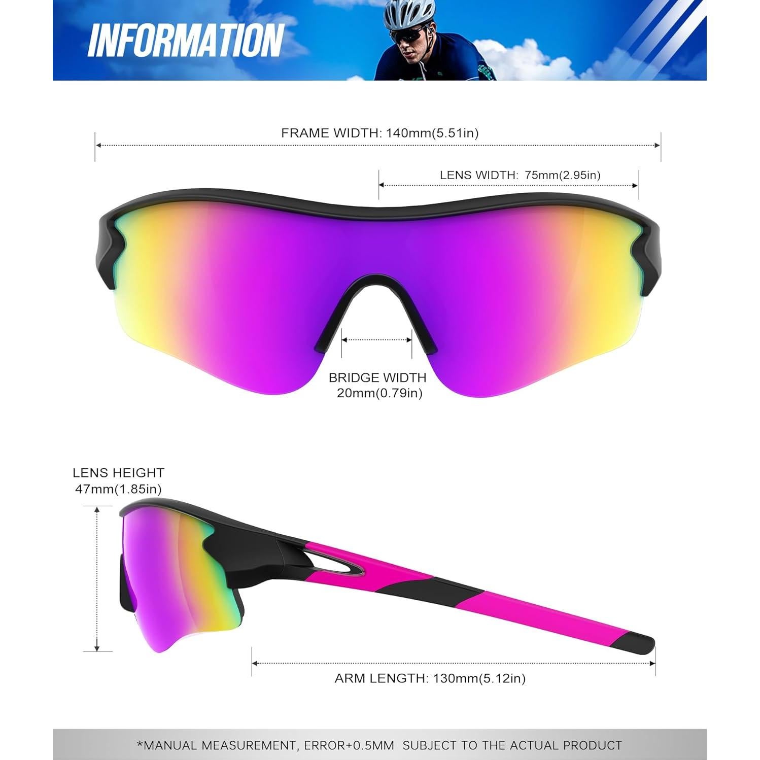 Gafas de sol OUKEMAX polarizadas para deportes y correr
