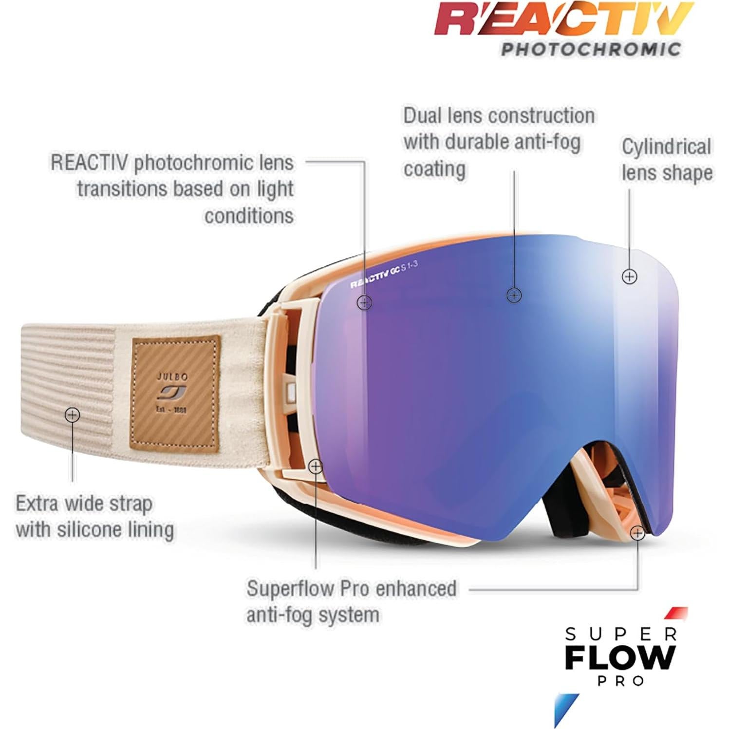 Gafas de Nieve Julbo Launcher REACTIV 1-3 Anti-vaho UV