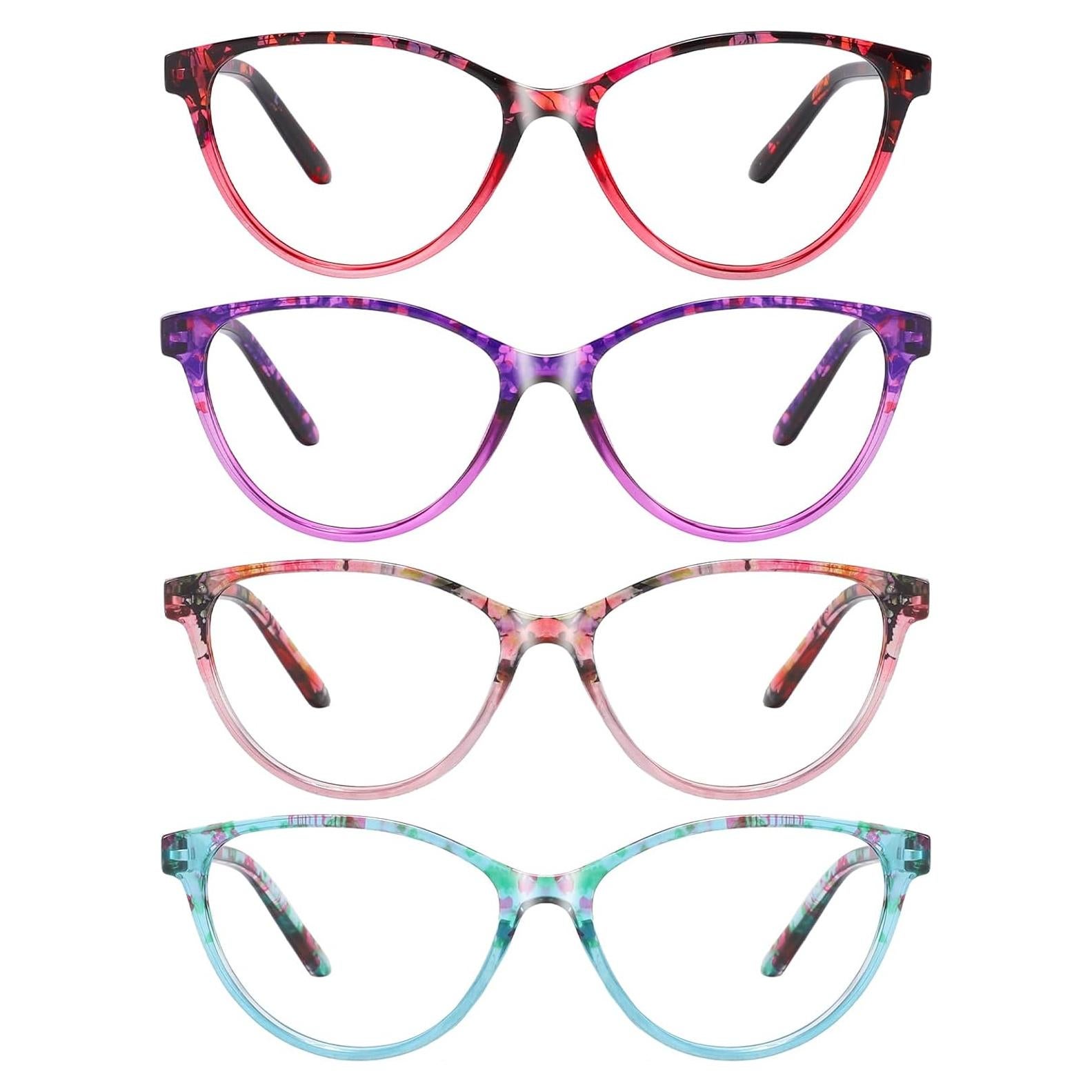 Gafas de Lectura Przene 4 Paquetes Anti Luz Azul 1.75x