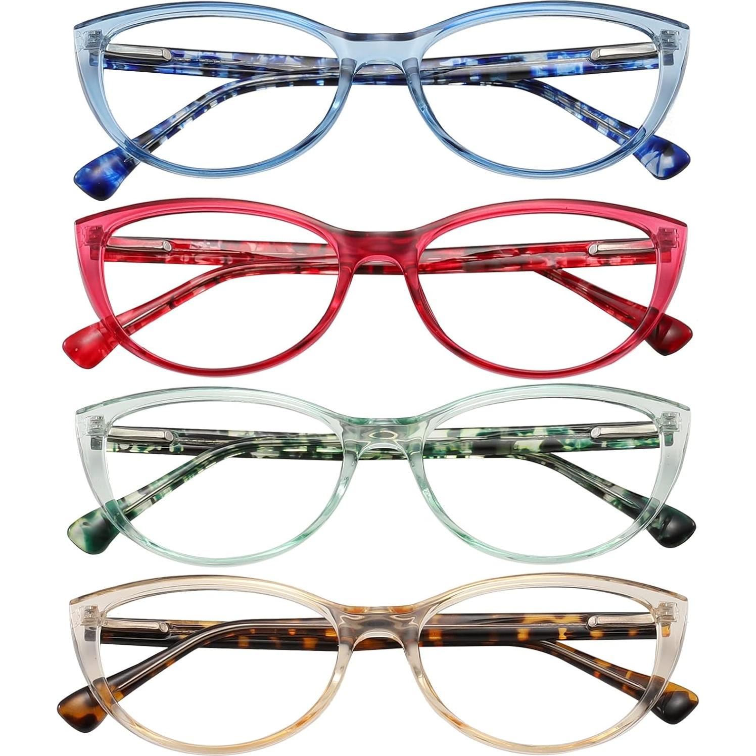 Gafas de Lectura Przene 4 Paquetes con Bloqueo Luz Azul