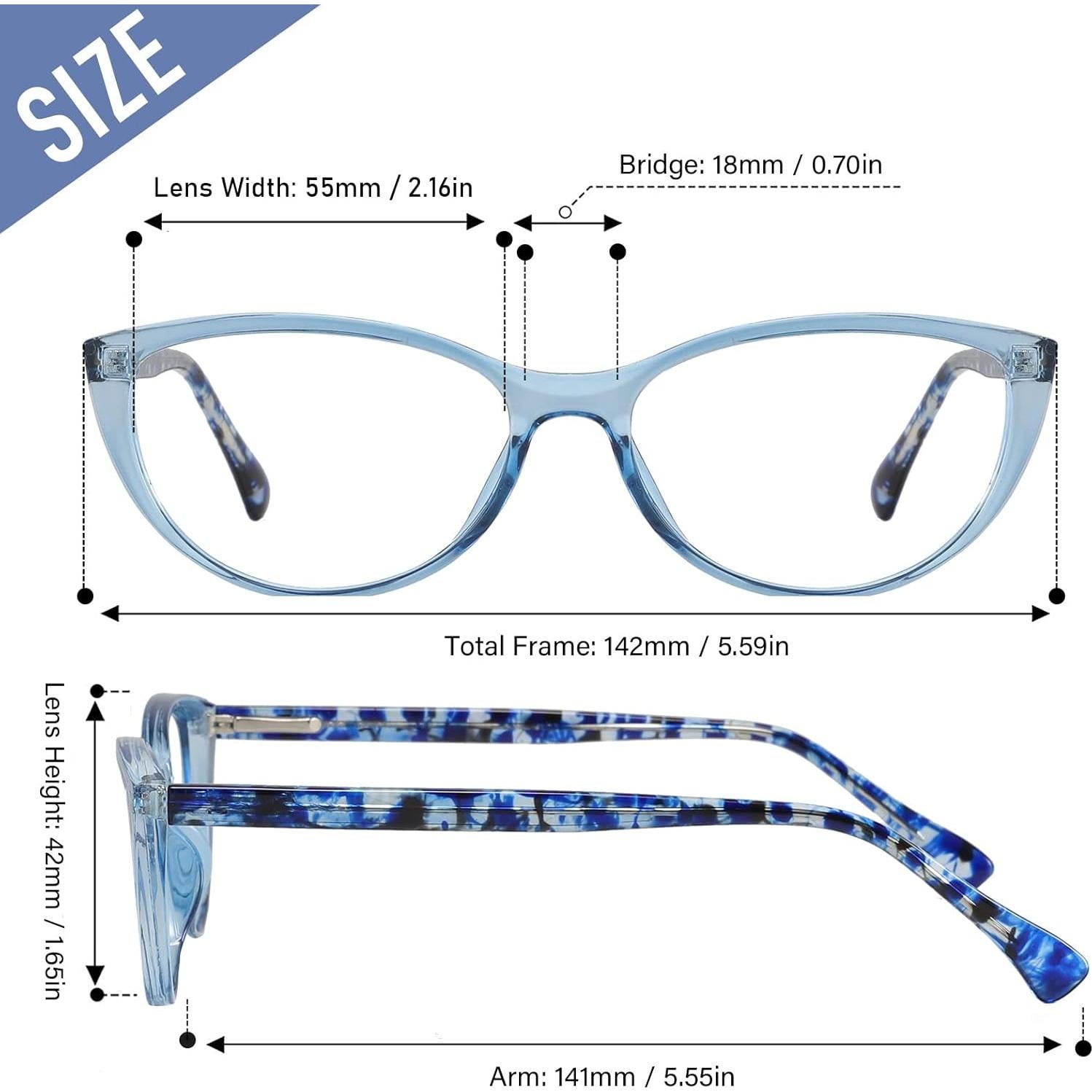 Gafas de Lectura Przene 4 Paquetes con Bloqueo Luz Azul