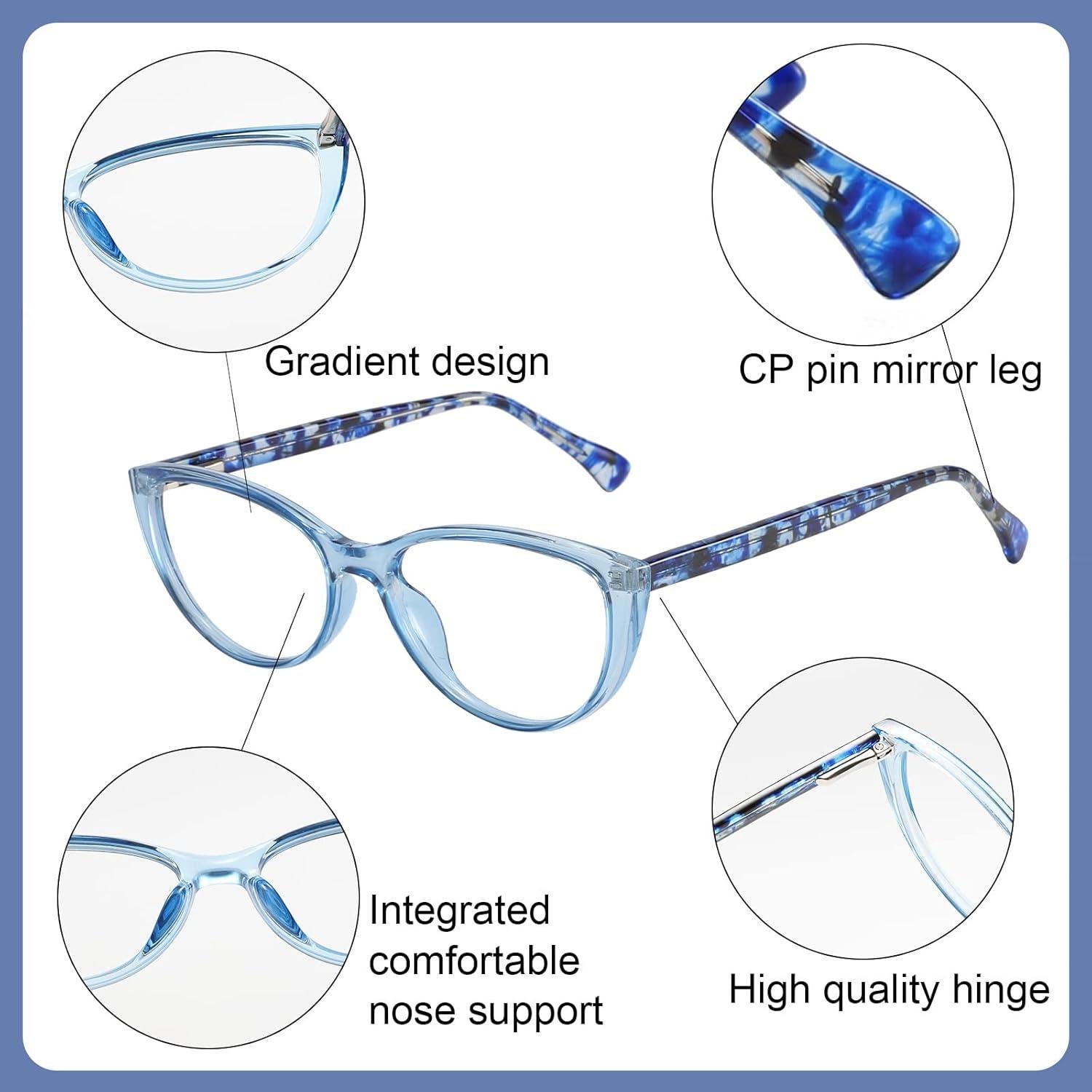 Gafas de Lectura Przene 4 Paquetes con Bloqueo Luz Azul