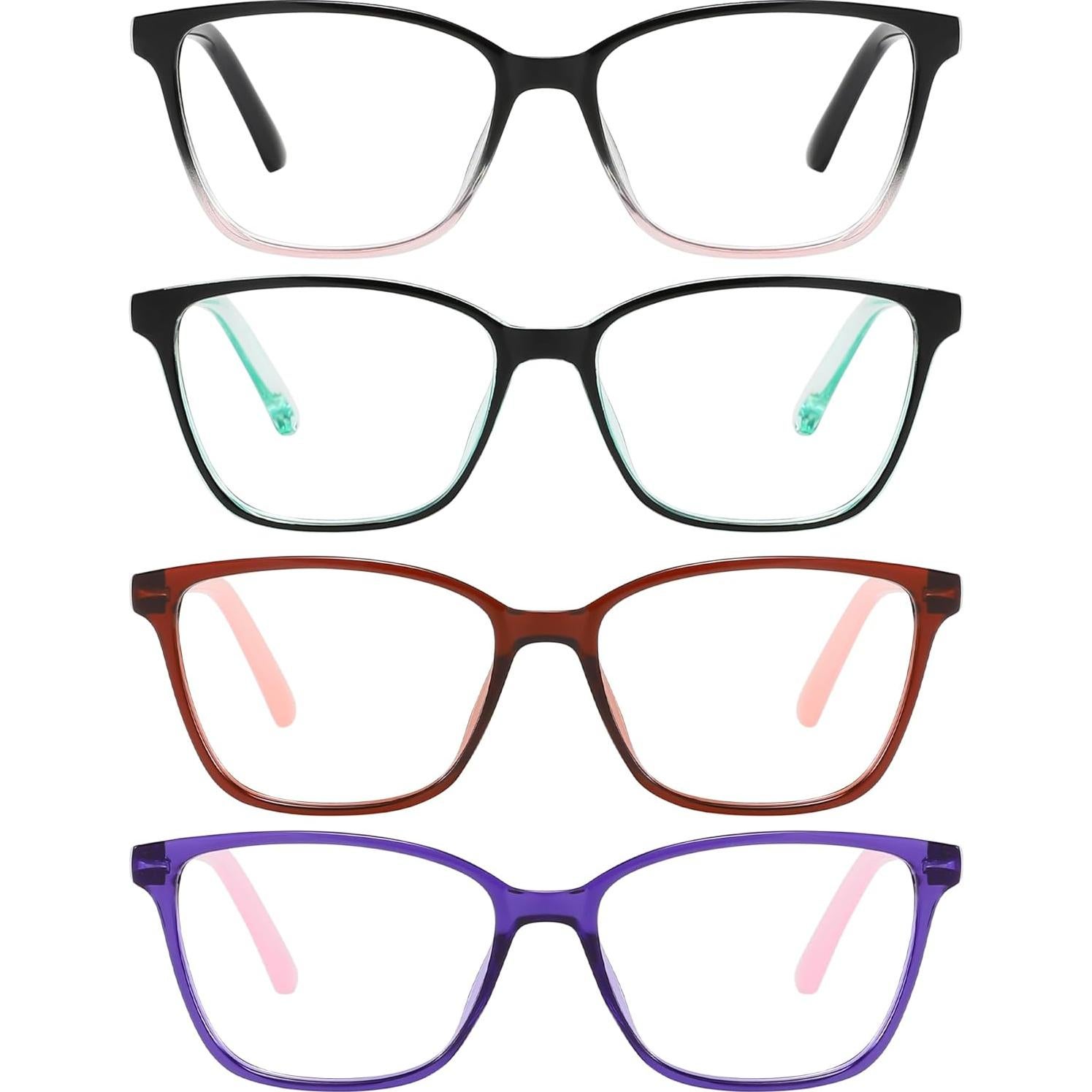 Gafas de Lectura Przene 4 Paquetes Anti Luz Azul 3.5x