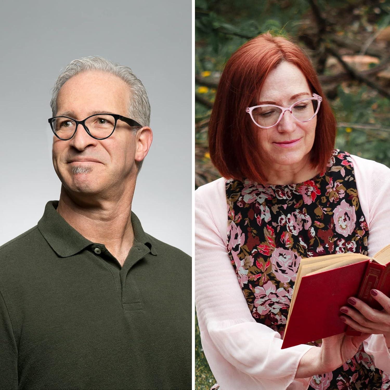 Gafas de Lectura Przene 4 Paquetes Anti Luz Azul 1.25x