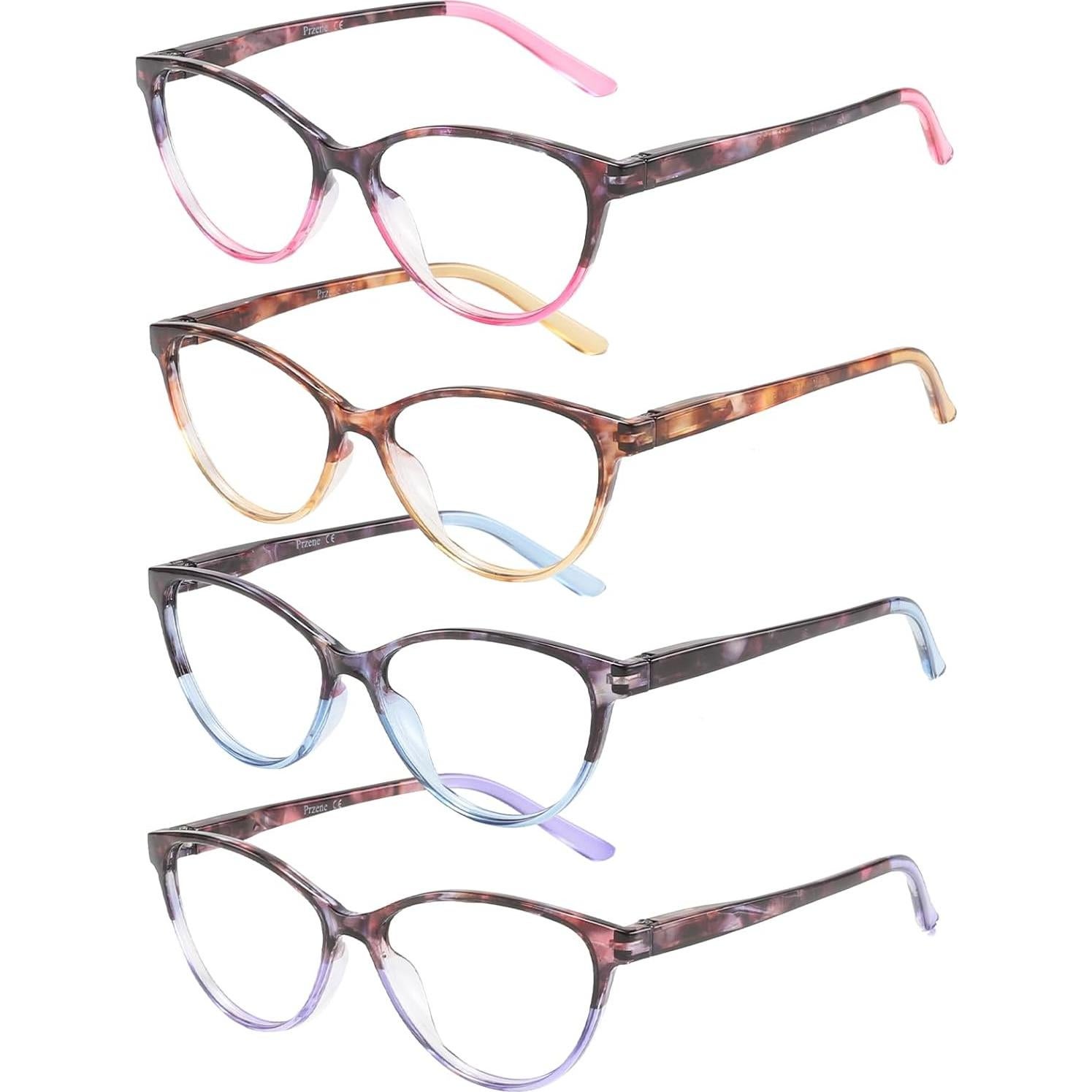 Gafas de Lectura Przene 4 Paquetes Anti Luz Azul 1.75x