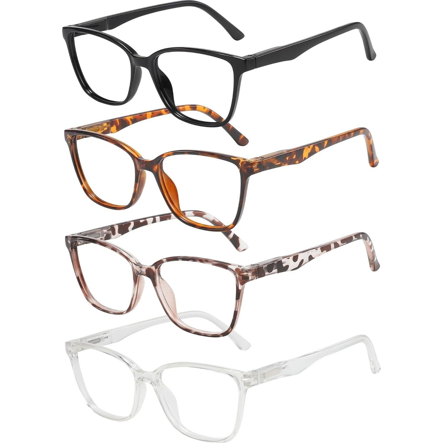 Gafas de Lectura Przene 4 Paquetes Anti Luz Azul 2.5x