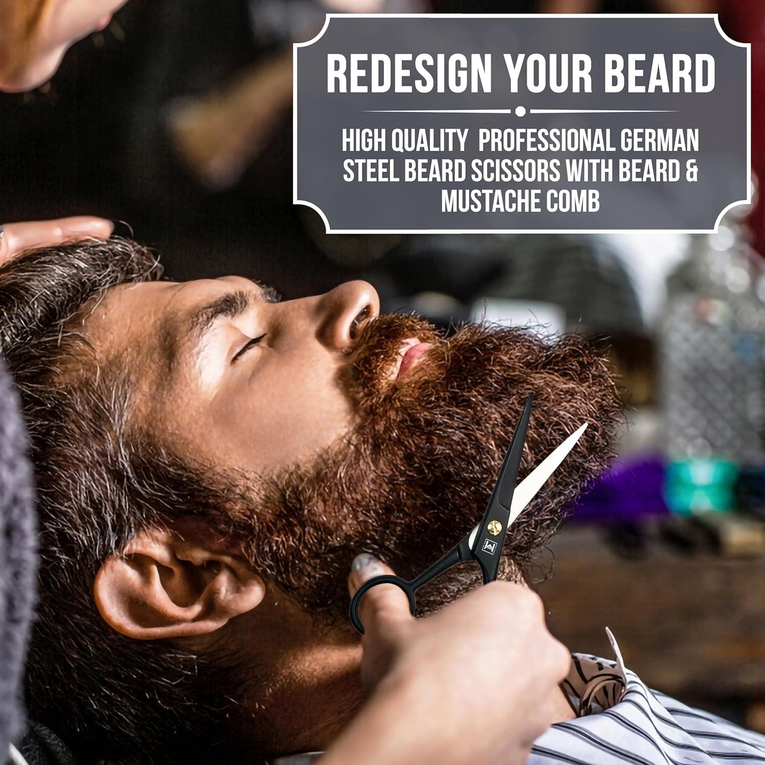 Tijeras para Barba WAJEES Kit 3 en 1 con Peines