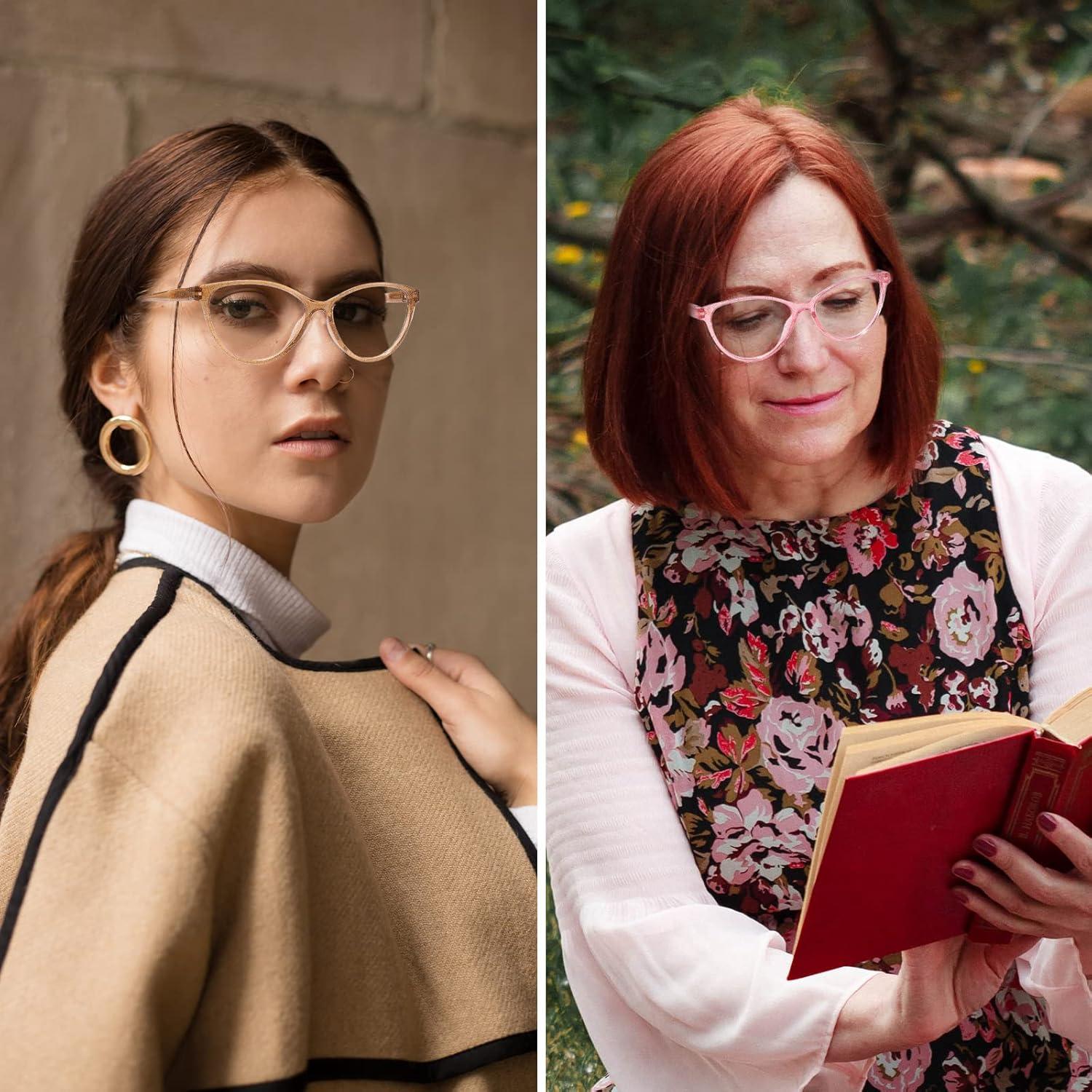 Gafas de Lectura Przene 4 Paquetes Anti Luz Azul 2.0x