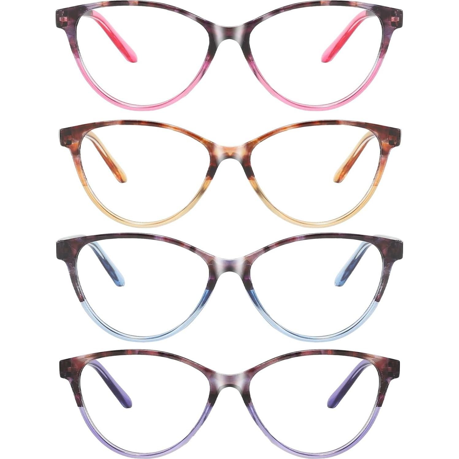 Gafas de Lectura Przene 4 Paquetes Anti Luz Azul Unisex