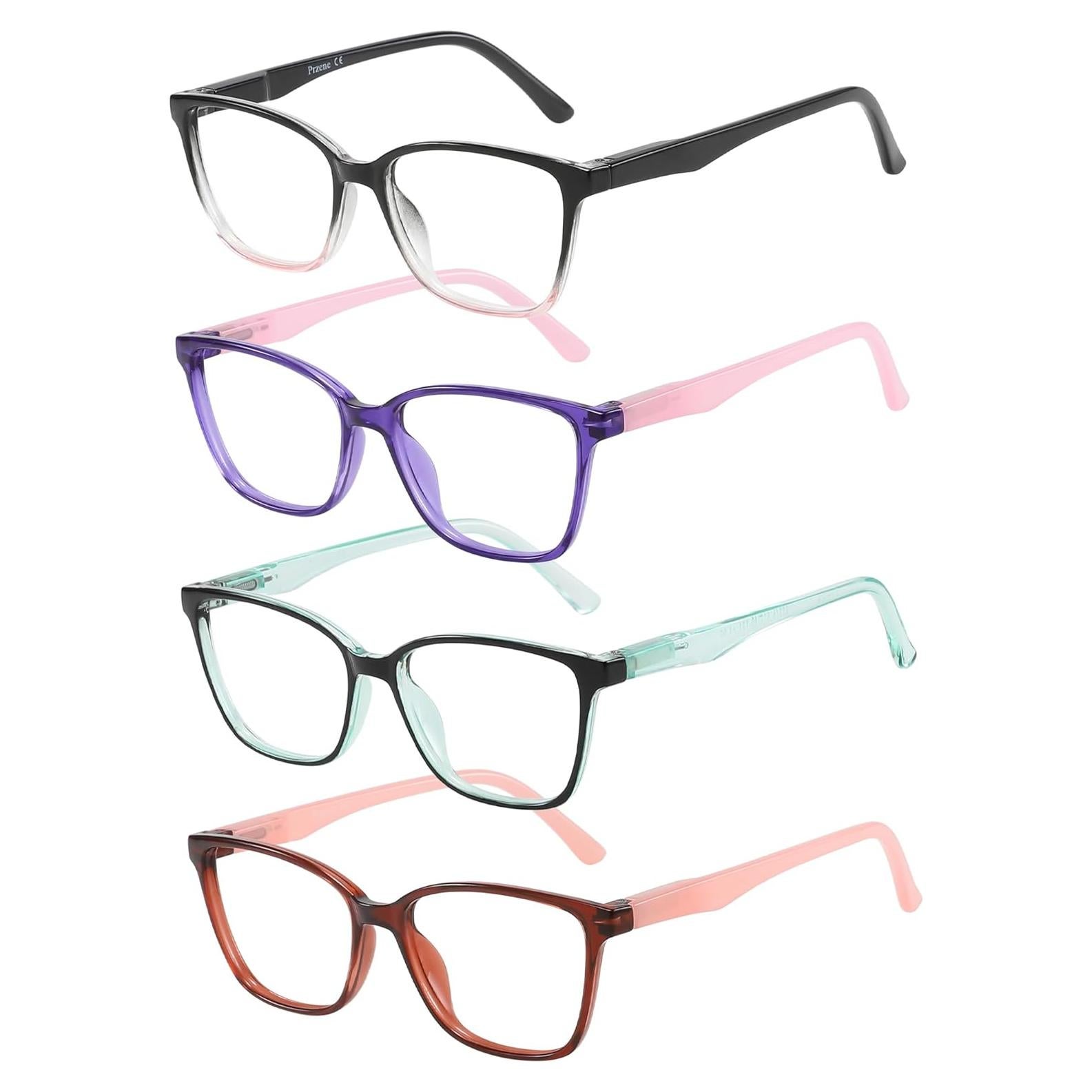 Gafas de Lectura Przene 4 Paquetes Anti Luz Azul 2.25x