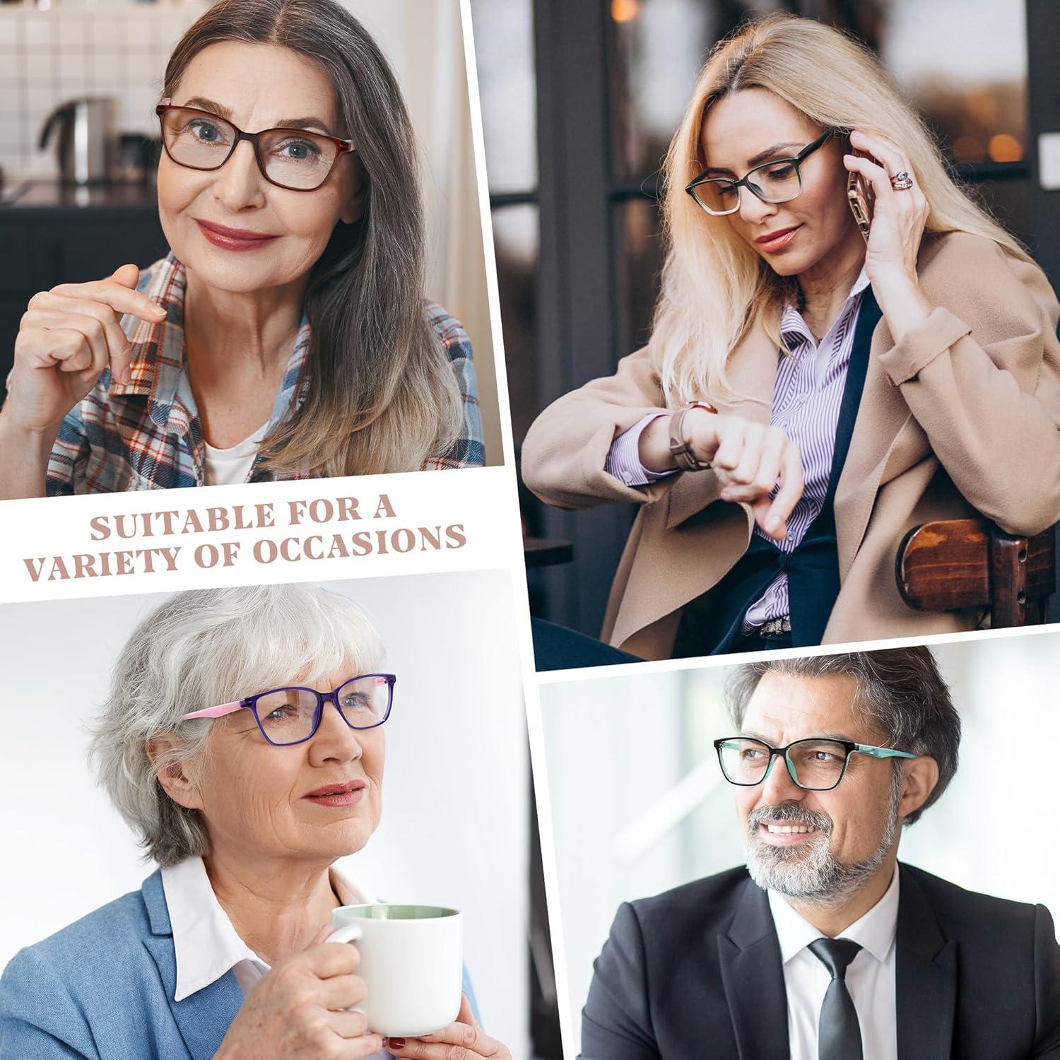 Gafas de Lectura Przene 4 Paquetes Anti Luz Azul 2.25x