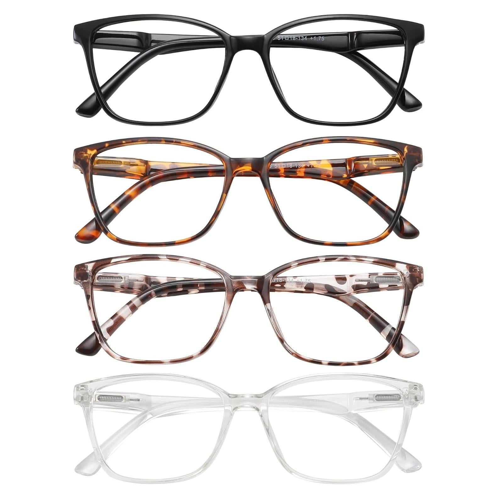 Gafas de Lectura Przene 4 Paquetes Anti Luz Azul Unisex