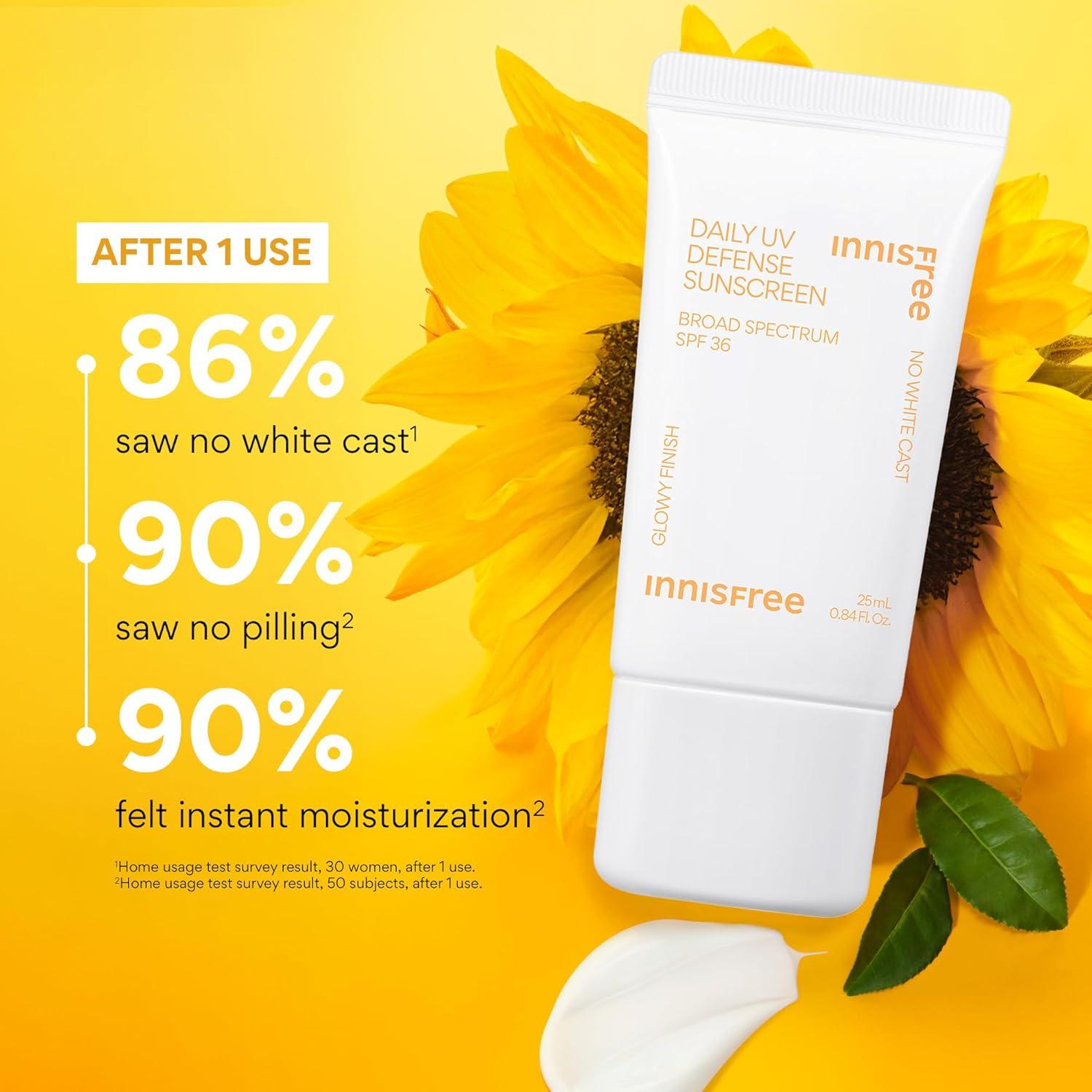 Protector Solar Innisfree UV Defense SPF 36 50 ml Invisible