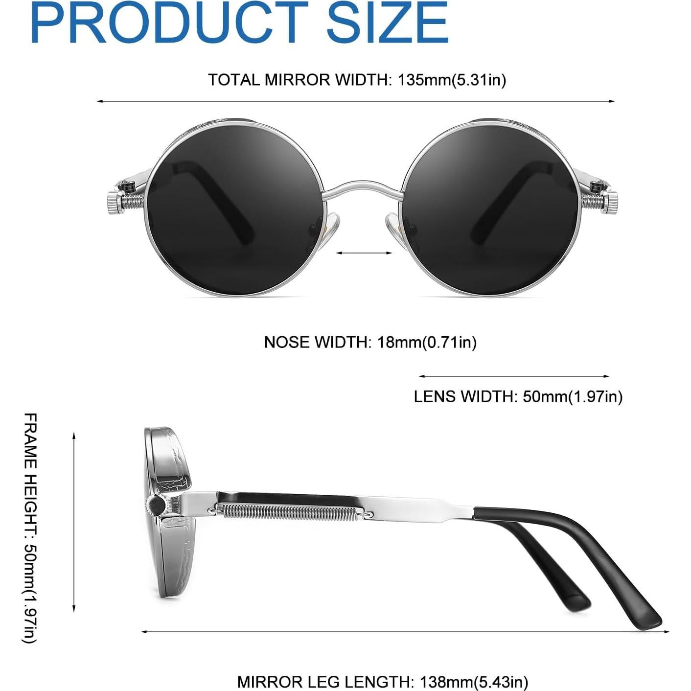 Gafas de sol Glclrs Steampunk polarizadas UV, modelo 889