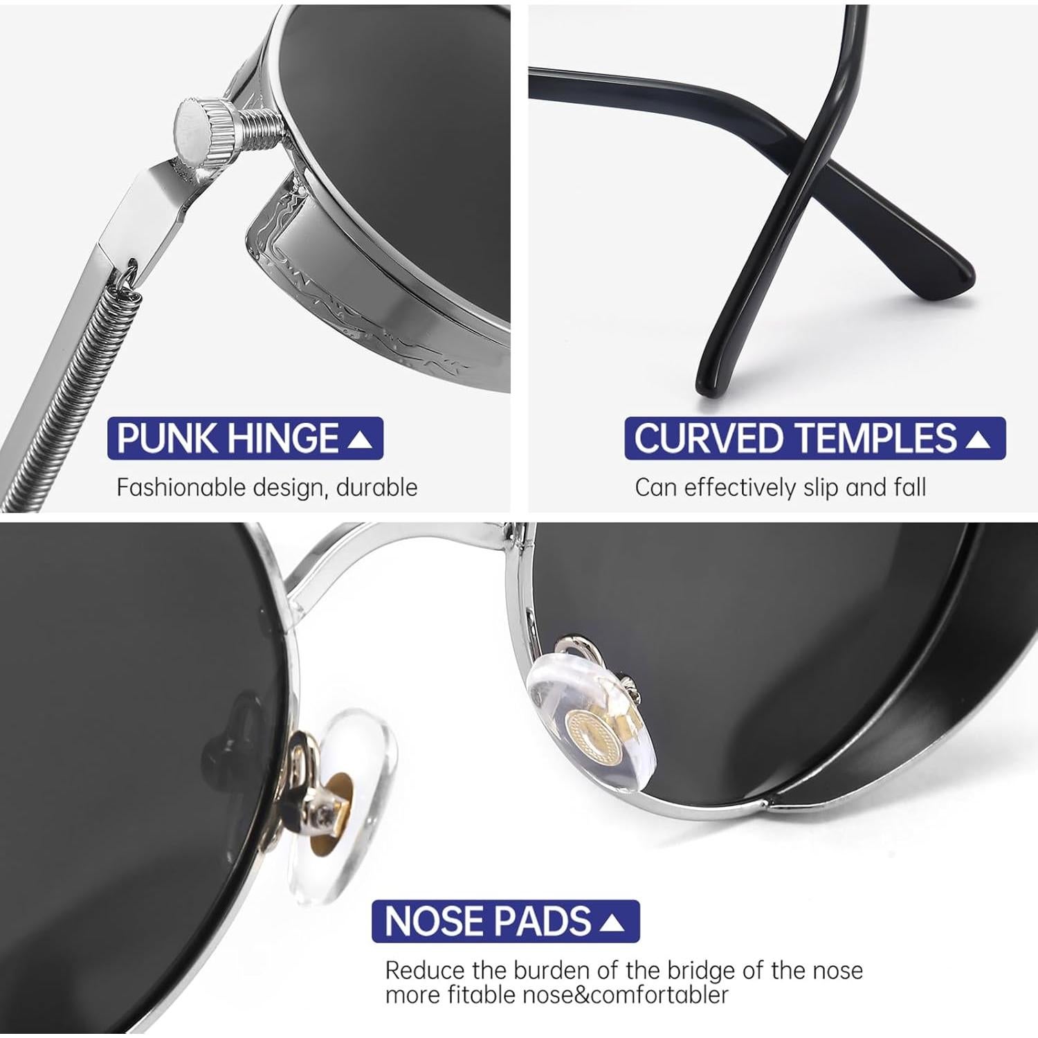 Gafas de sol Glclrs Steampunk polarizadas UV, modelo 889