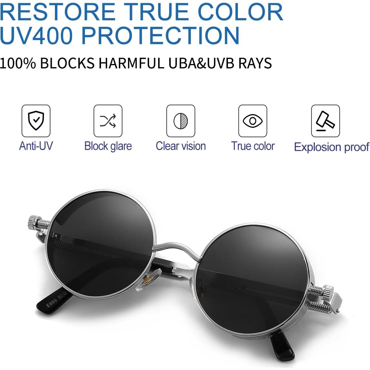 Gafas de sol Glclrs Steampunk polarizadas UV, modelo 889