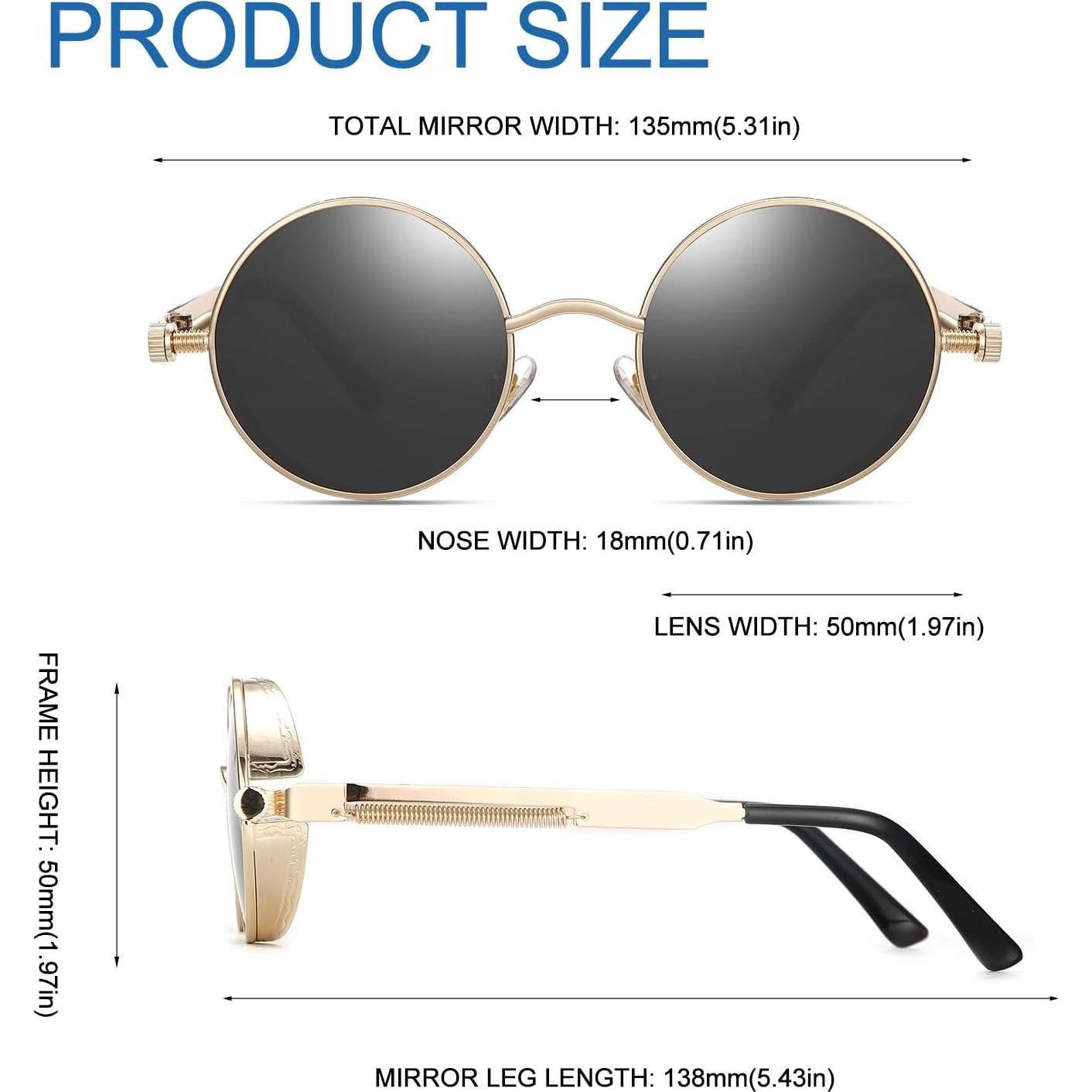 Gafas de sol Steampunk Glclrs modelo 889 polarizadas UV