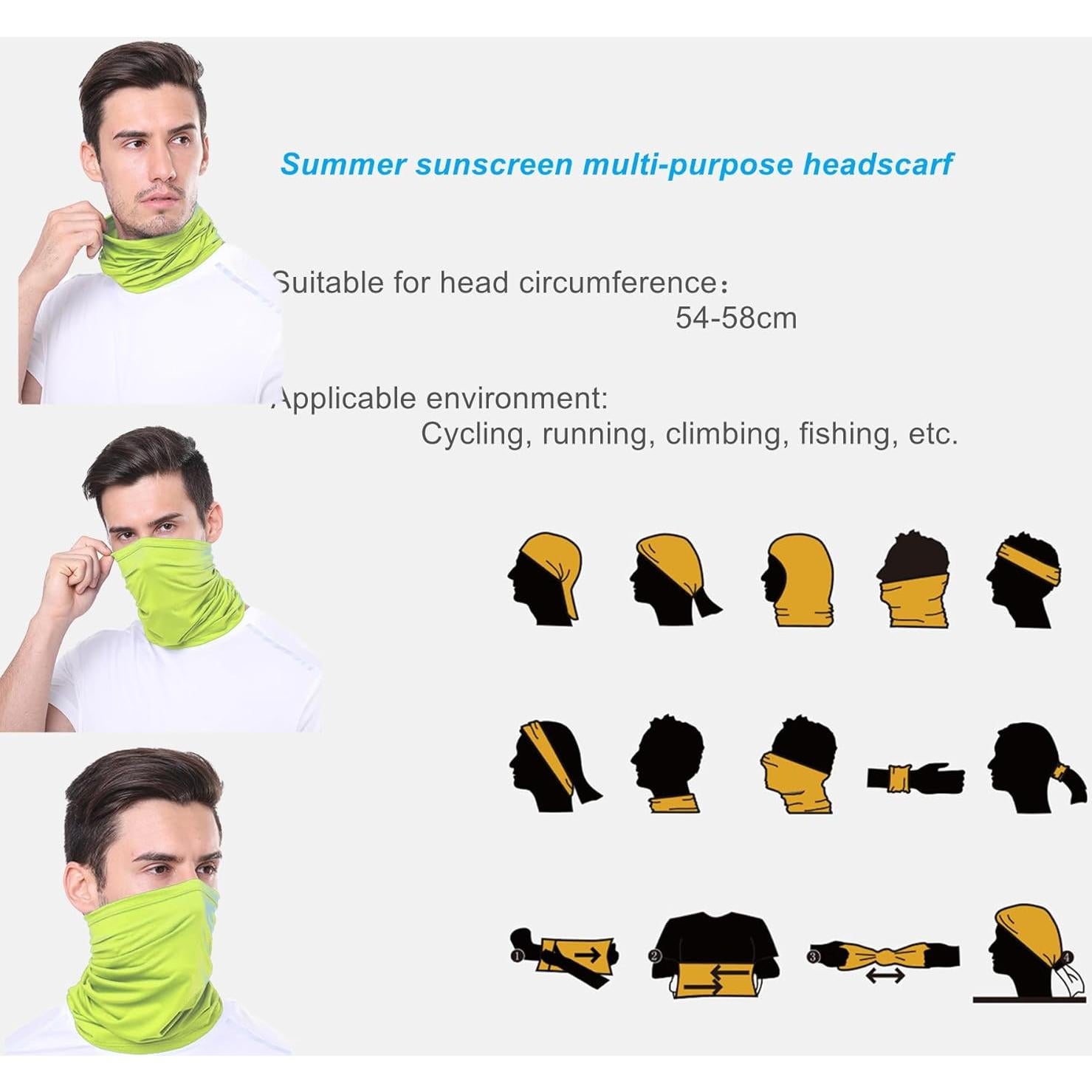 Gafas de Motocicleta LJDJ con Balaclava UV Verde