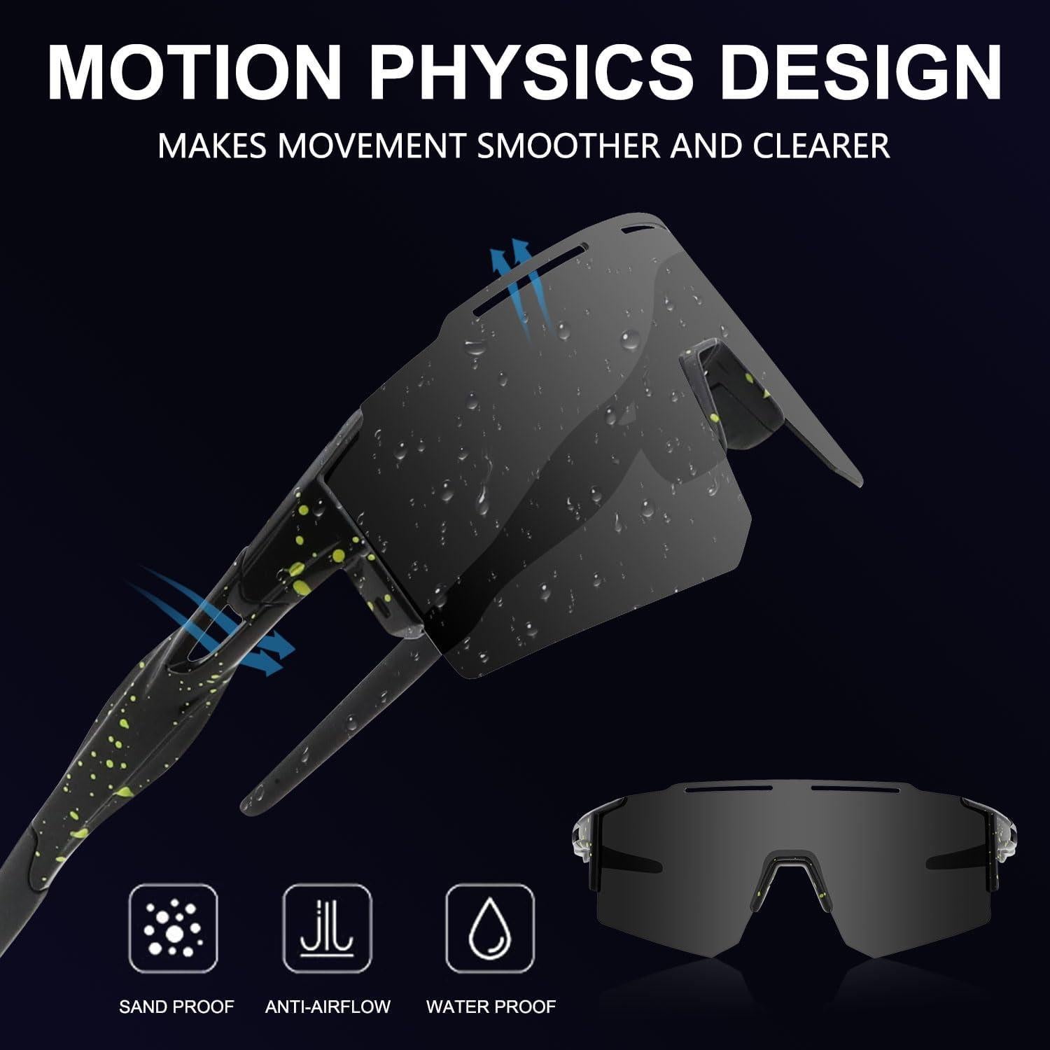 Gafas de sol OULAIQI para ciclismo y deportes con 3 lentes