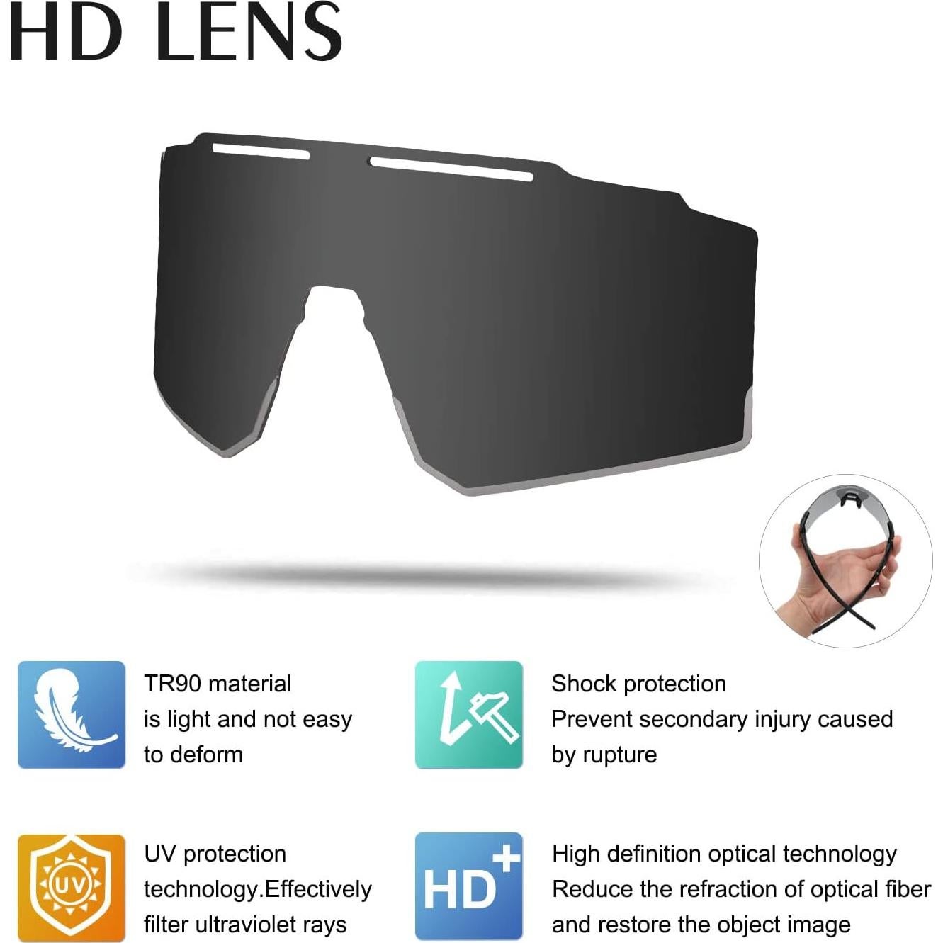 Gafas de sol OULAIQI para ciclismo y deportes con 3 lentes