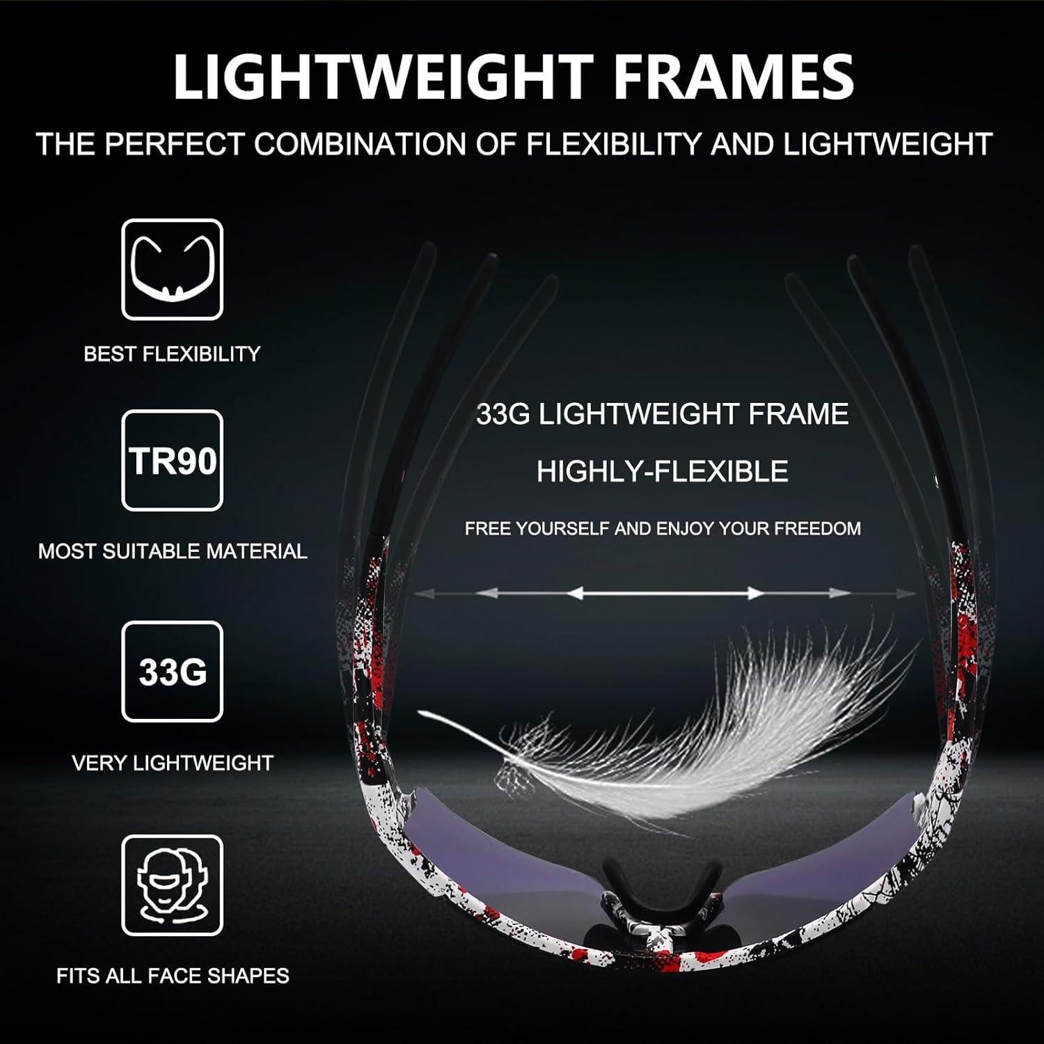 Gafas de sol OULAIQI para ciclismo con lentes intercambiables