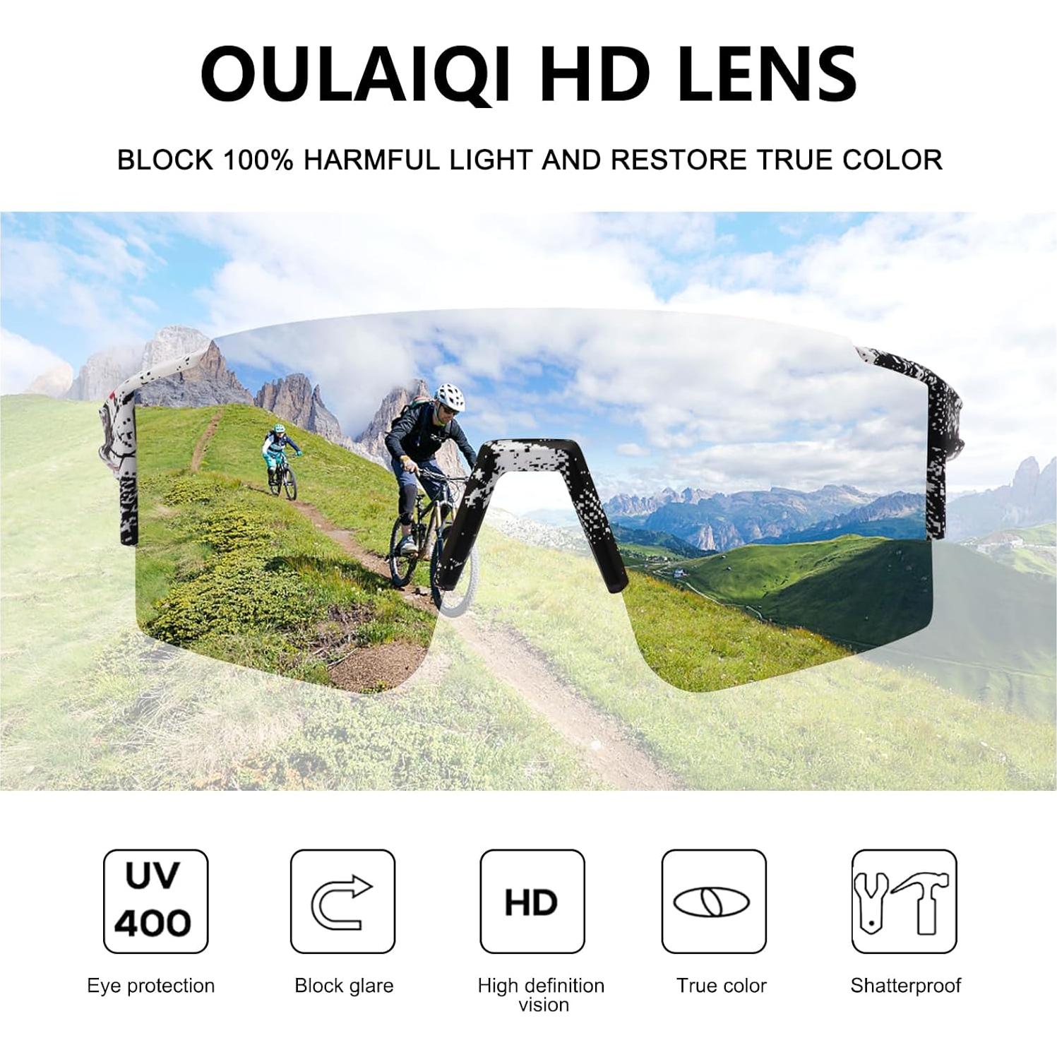 Gafas de sol OULAIQI para ciclismo con lentes intercambiables