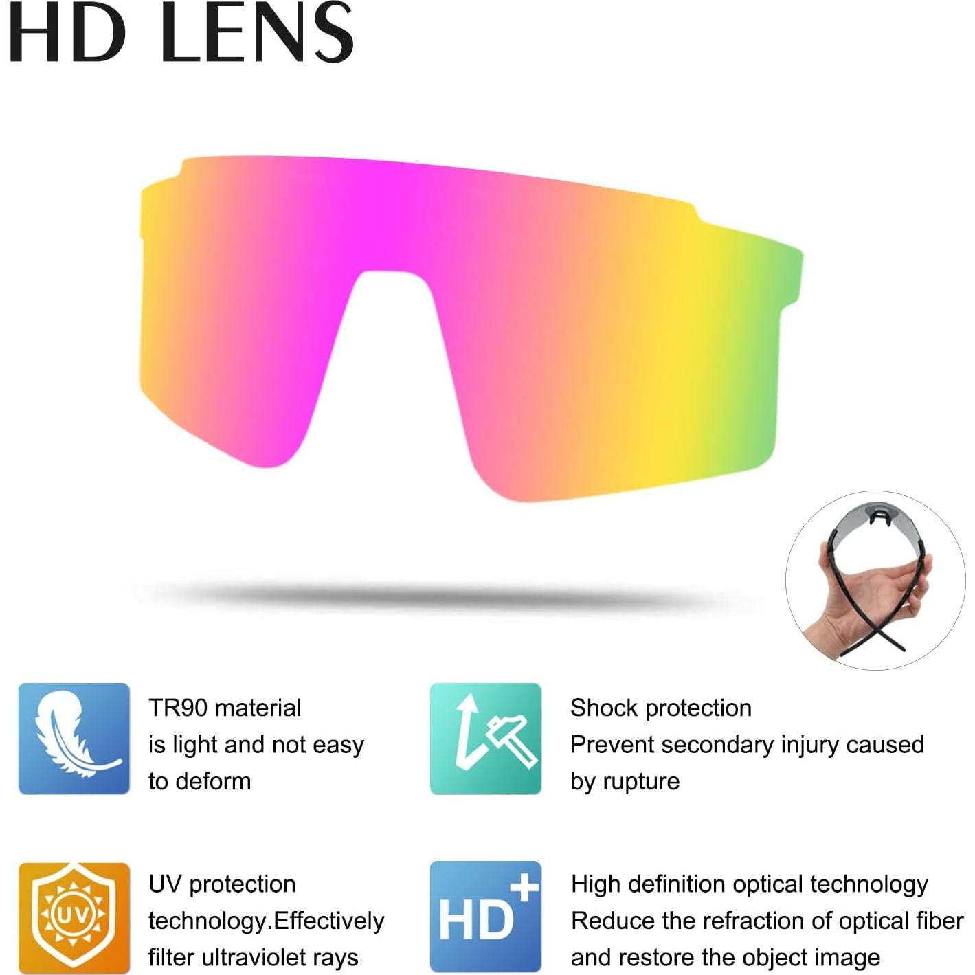 Gafas de sol OULAIQI para ciclismo con lentes intercambiables