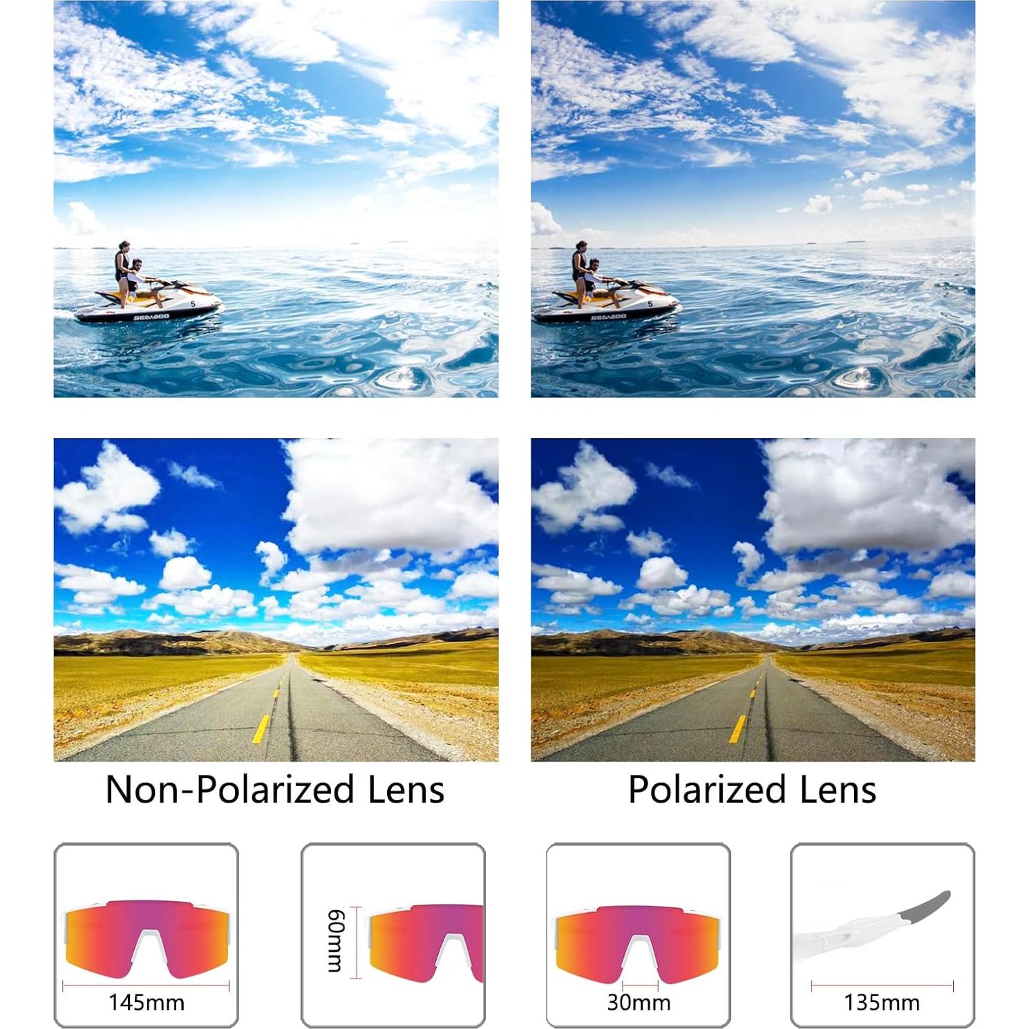 Gafas de sol OULAIQI Olq-616 con 3 lentes intercambiables