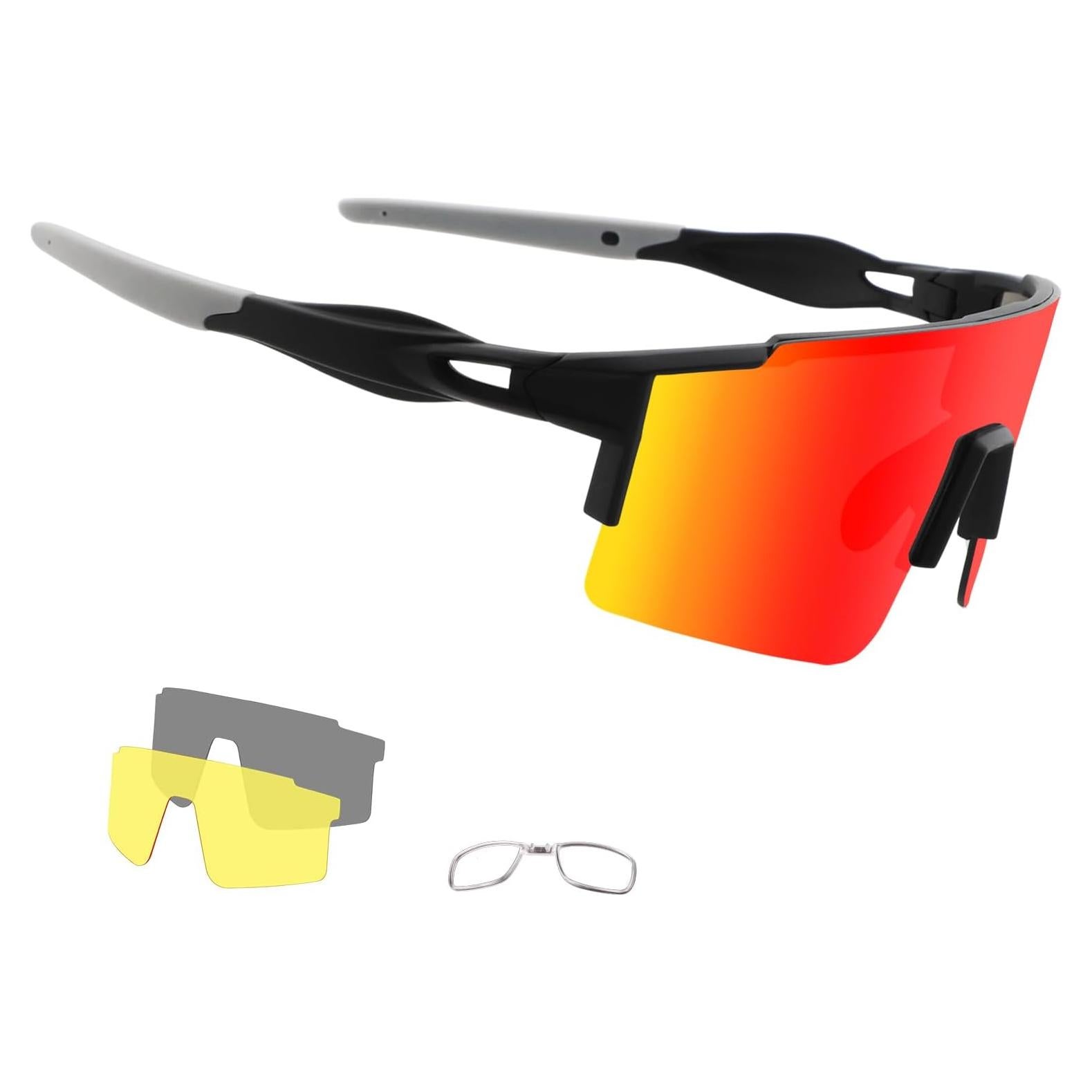 Gafas de sol OULAIQI polarizadas 3 lentes para ciclismo