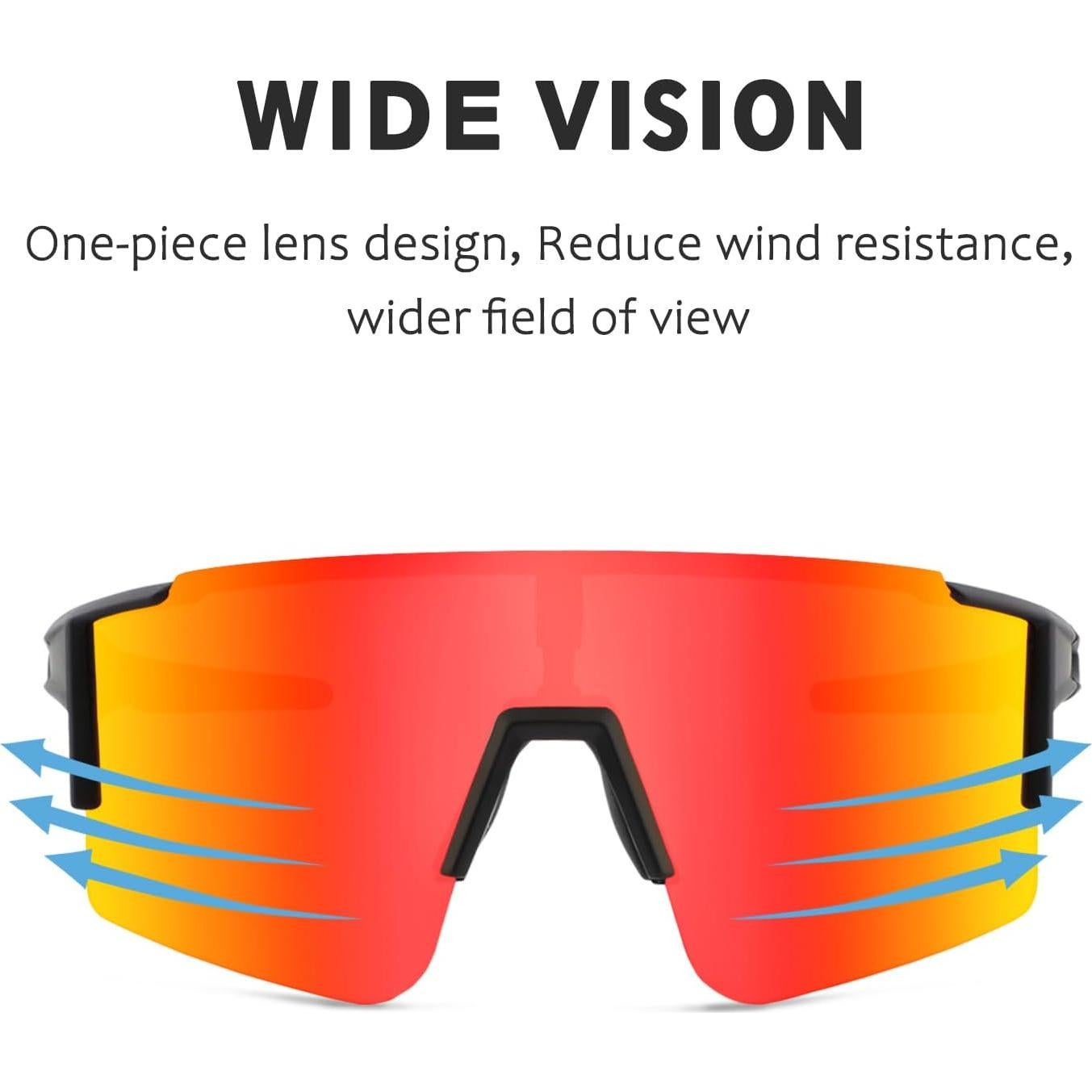 Gafas de sol OULAIQI polarizadas 3 lentes para ciclismo