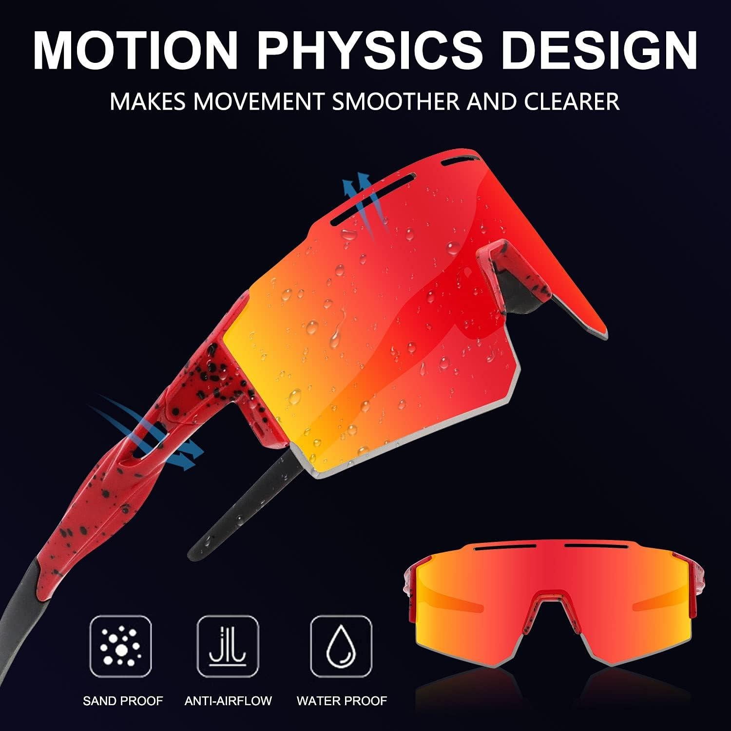 Gafas de sol OULAIQI para ciclismo con 3 lentes intercambiables