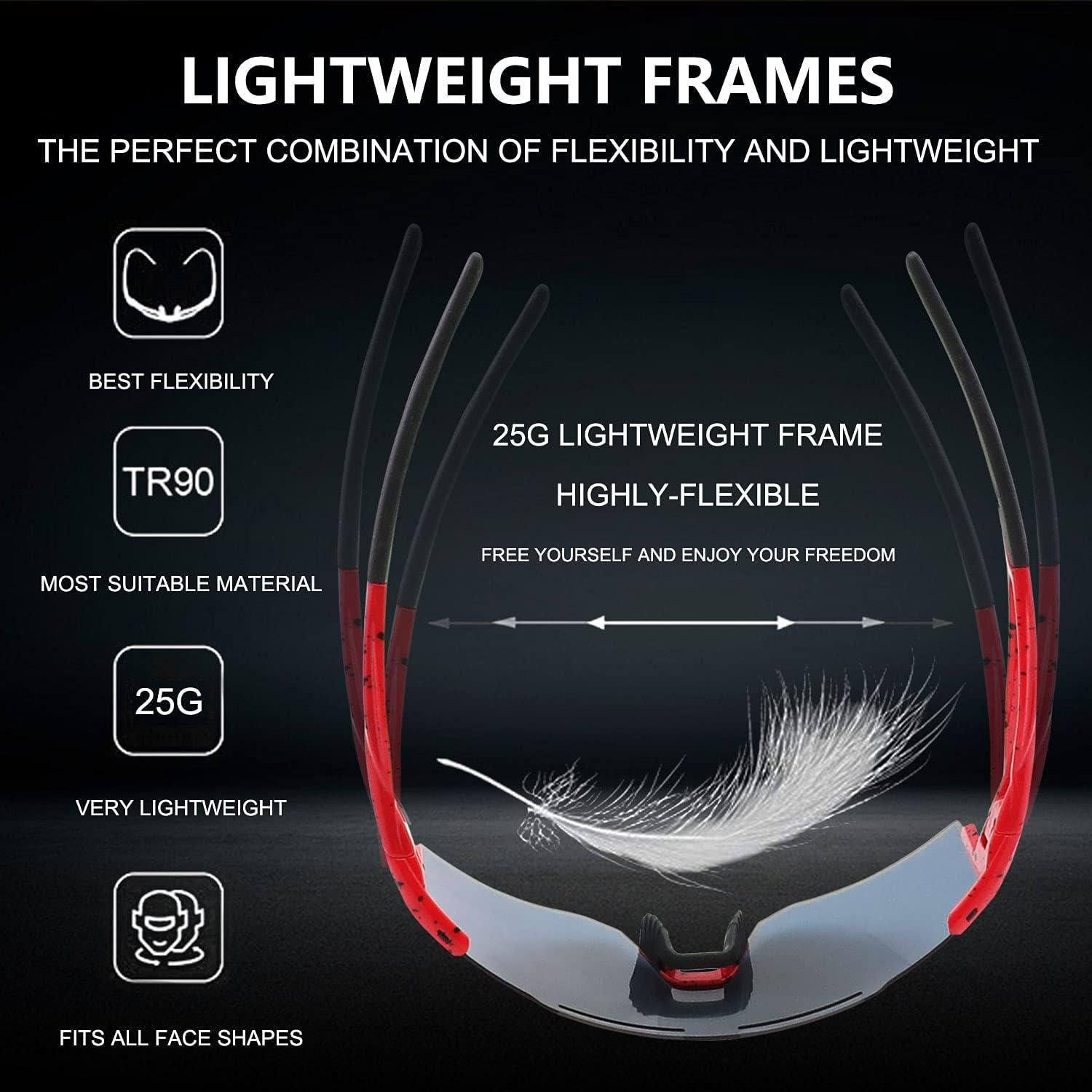 Gafas de sol OULAIQI para ciclismo con 3 lentes intercambiables