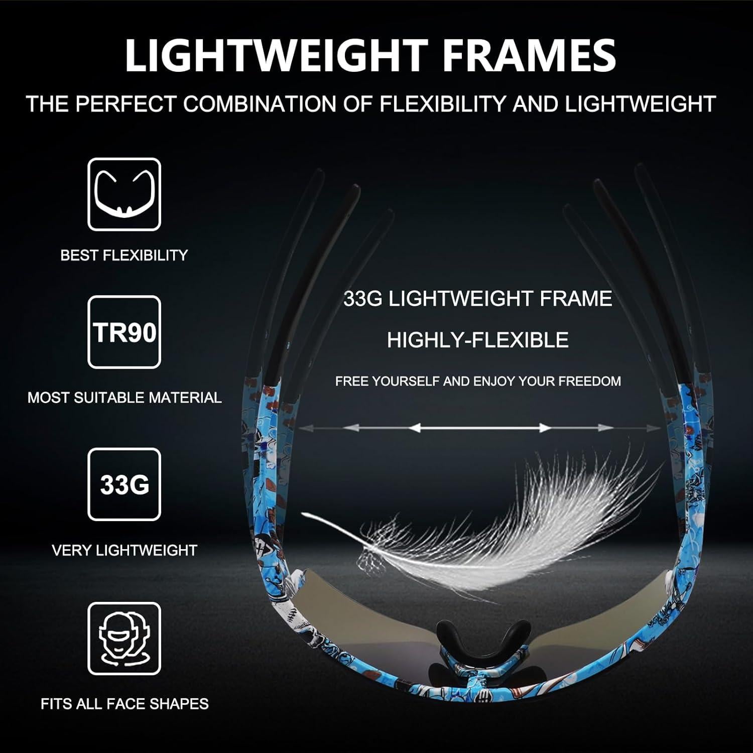 Gafas de sol OULAIQI para ciclismo con lentes intercambiables