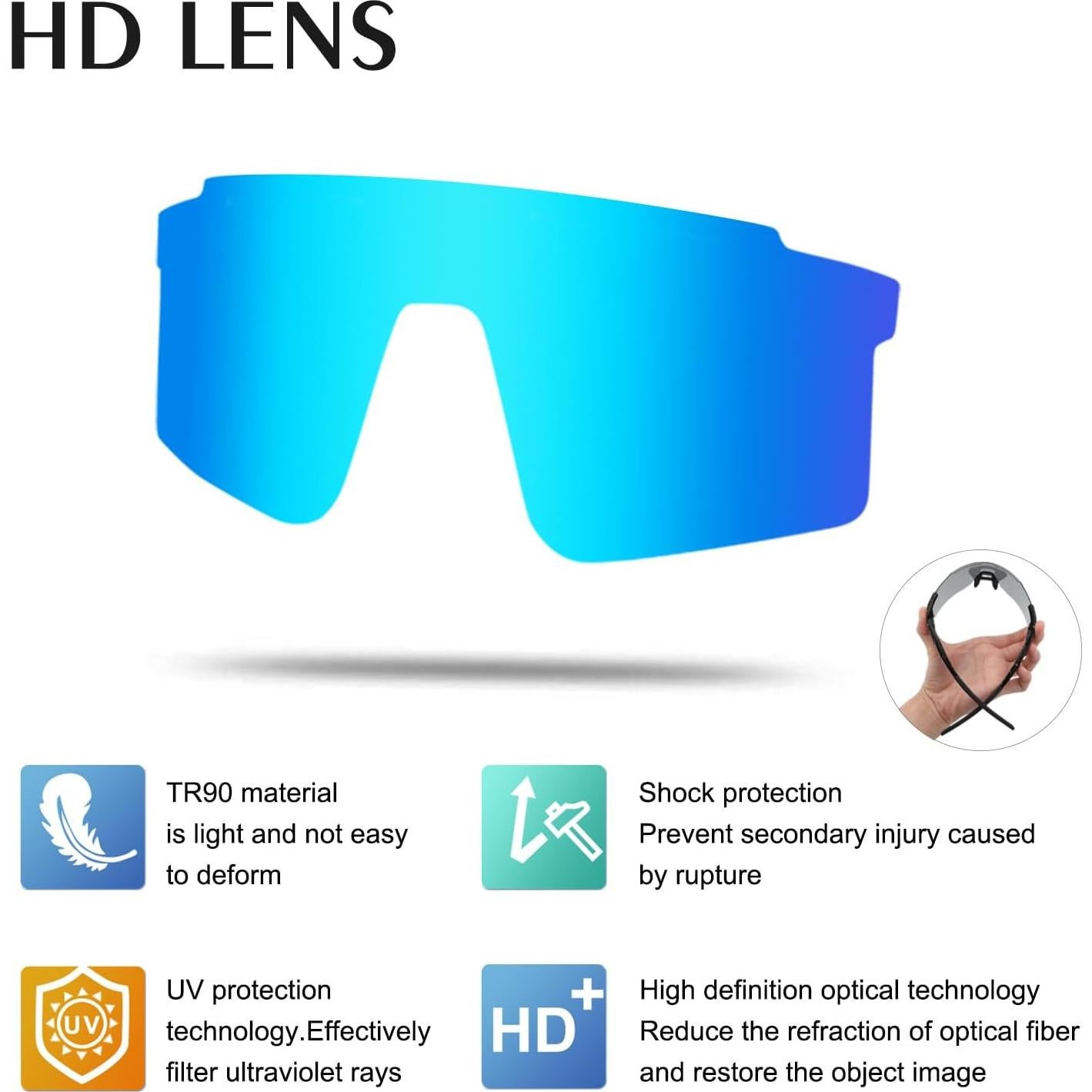 Gafas de sol OULAIQI para ciclismo con lentes intercambiables