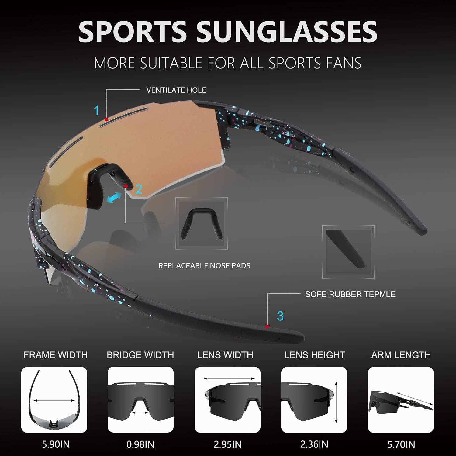 Gafas de sol OULAIQI para ciclismo con lentes intercambiables