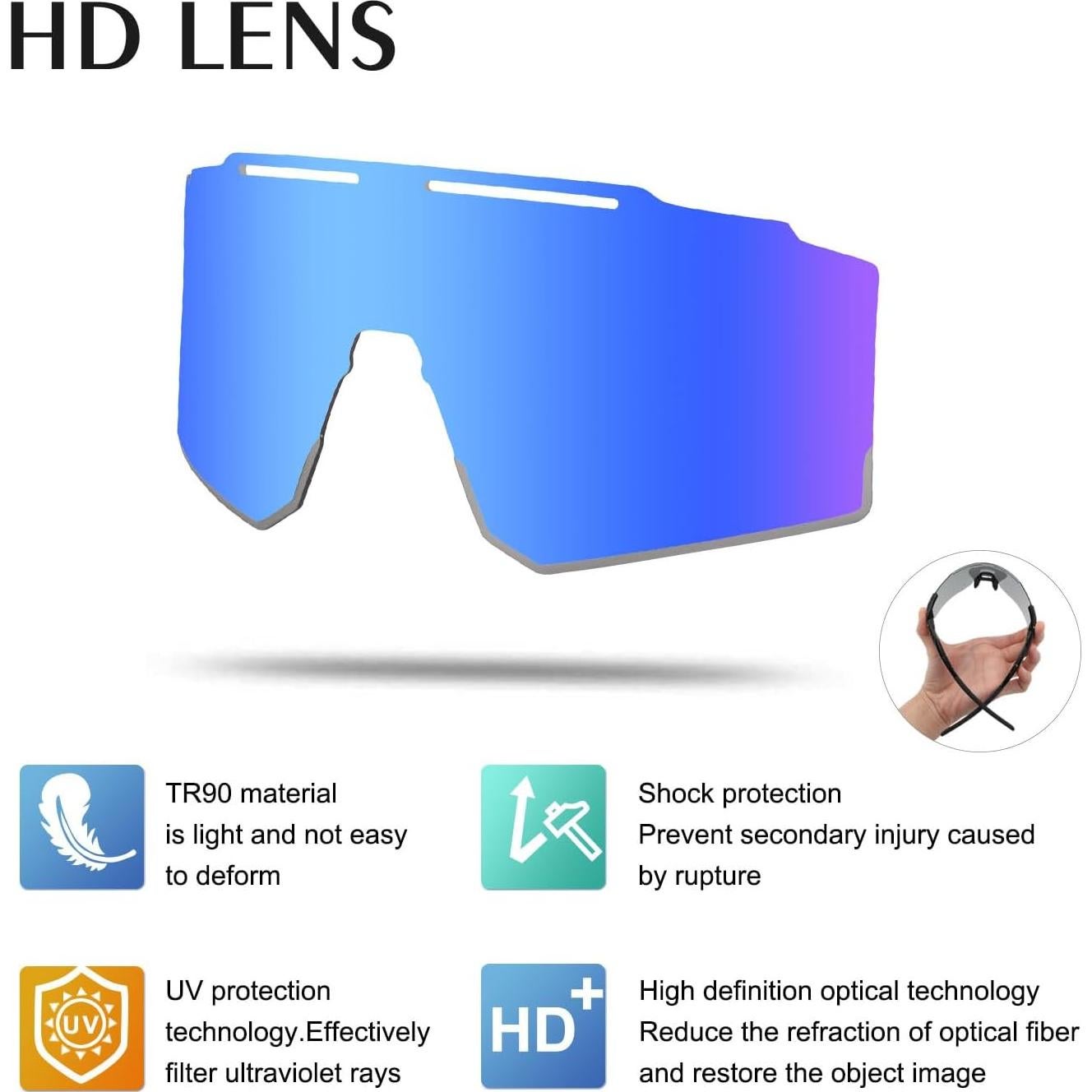 Gafas de sol OULAIQI para ciclismo con lentes intercambiables