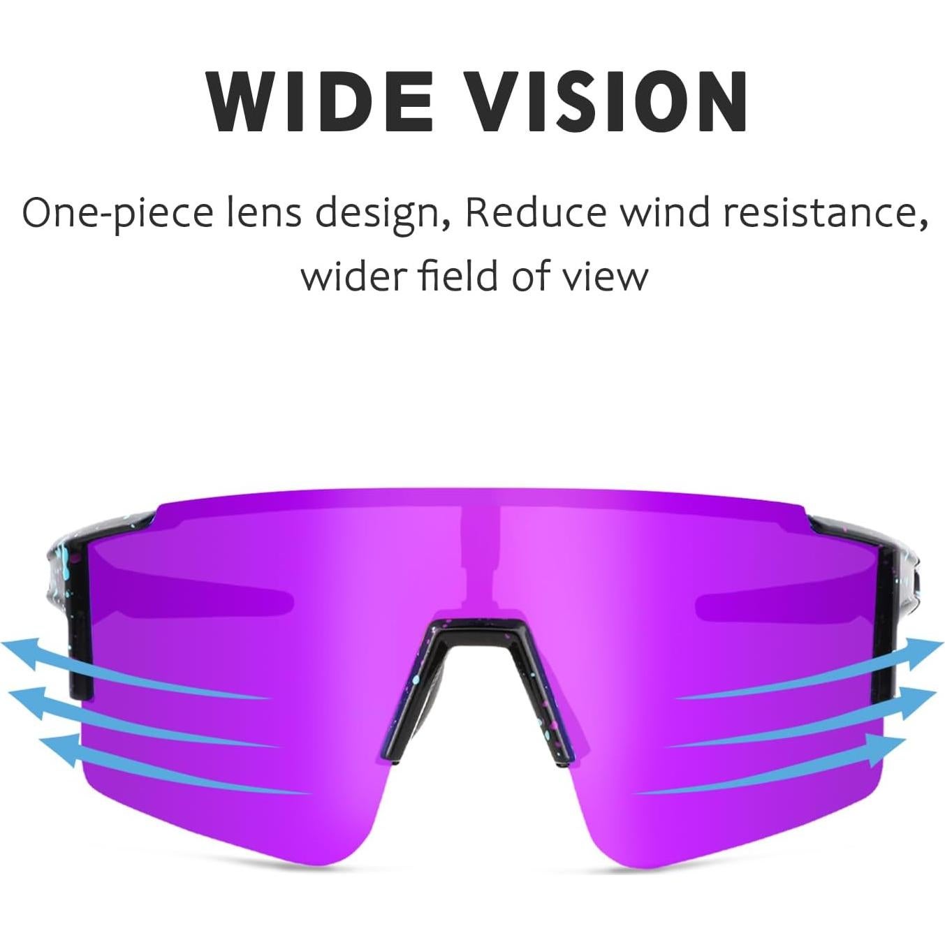 Gafas de sol OULAIQI polarizadas 3 lentes para ciclismo