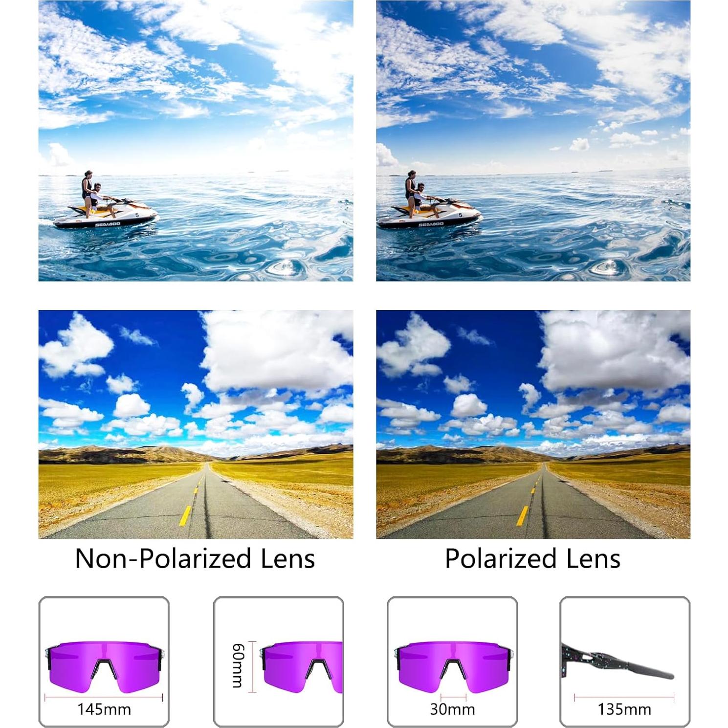 Gafas de sol OULAIQI polarizadas 3 lentes para ciclismo