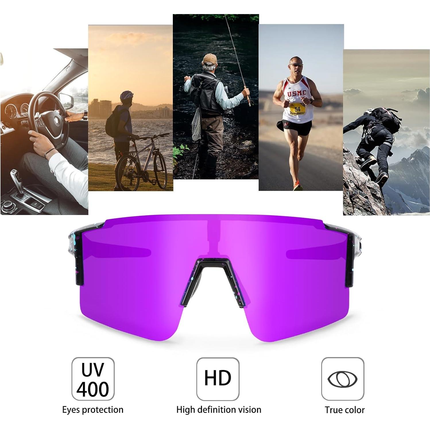 Gafas de sol OULAIQI polarizadas 3 lentes para ciclismo