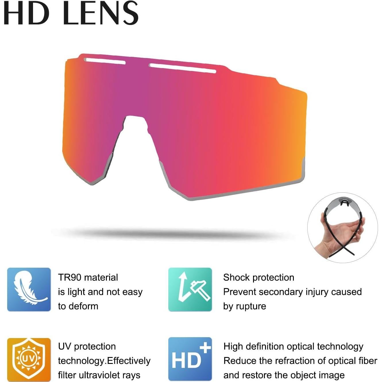 Gafas de sol OULAIQI para ciclismo con lentes intercambiables